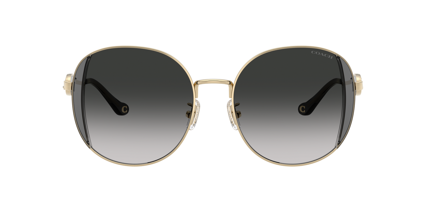0HC7176B-Coach Sunwear-Shiny Light Gold / Smoke