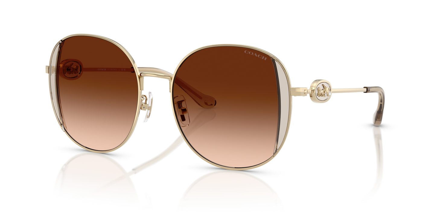 0HC7176B-Coach Sunwear-Shiny Light Gold / Fawn