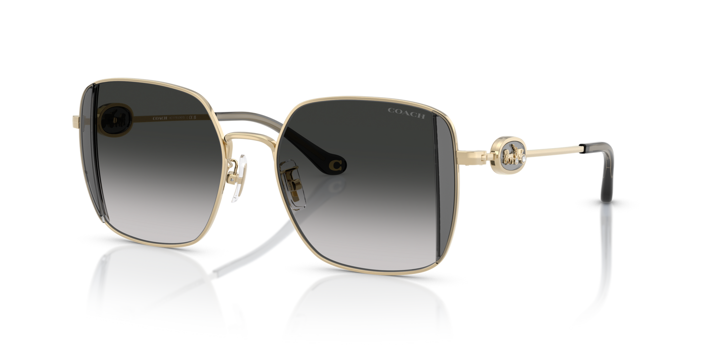 0HC7177B-Coach Sunwear-Shiny Light Gold / Smoke