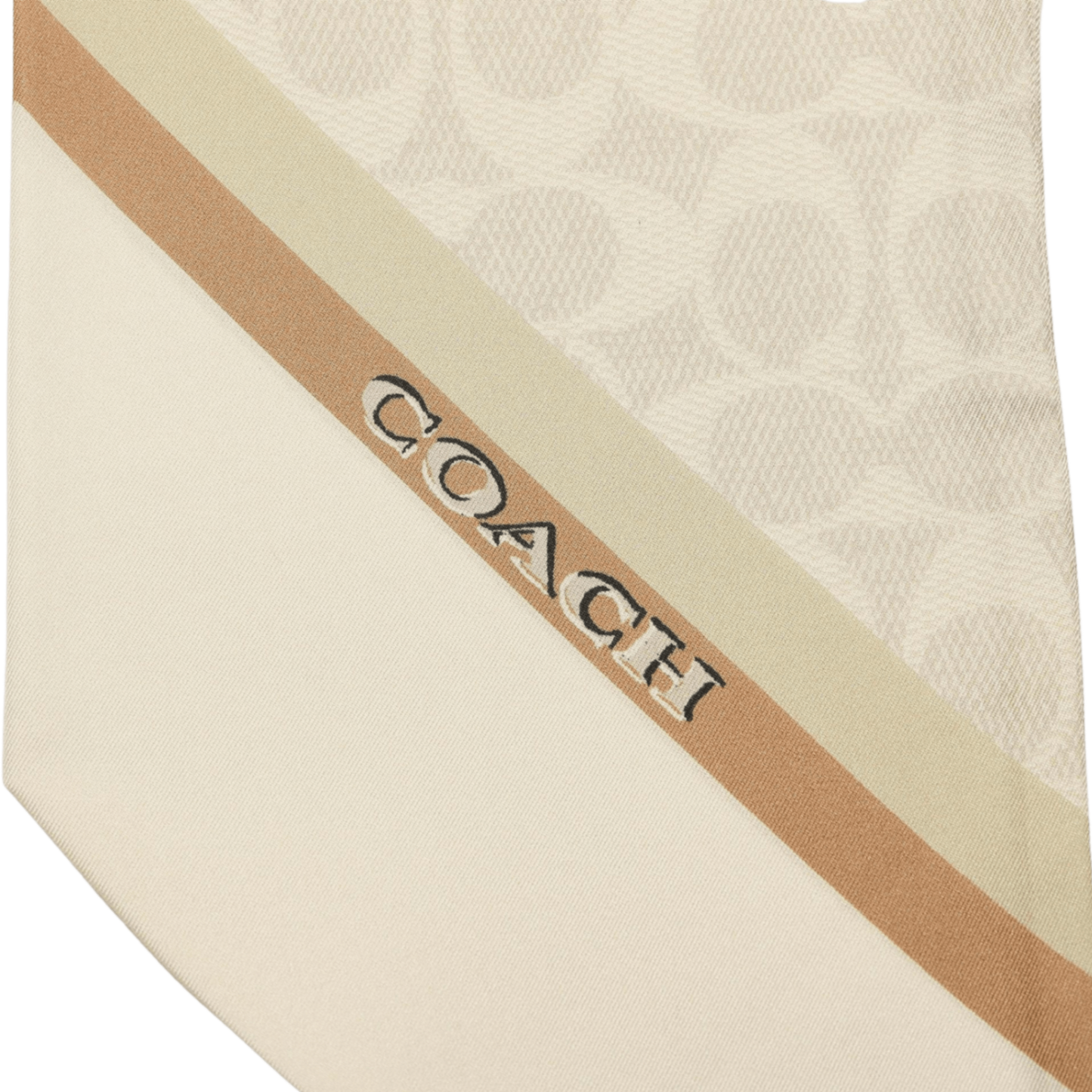29CAS77-Stacked Tabby Printed Wide Silk Skinny-Off White / Multi