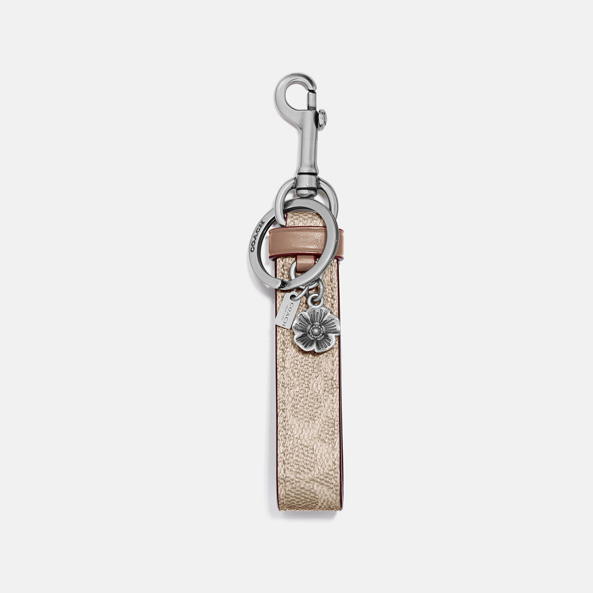 33087-Signature Charm Loop-Ni/Sand/Taupe