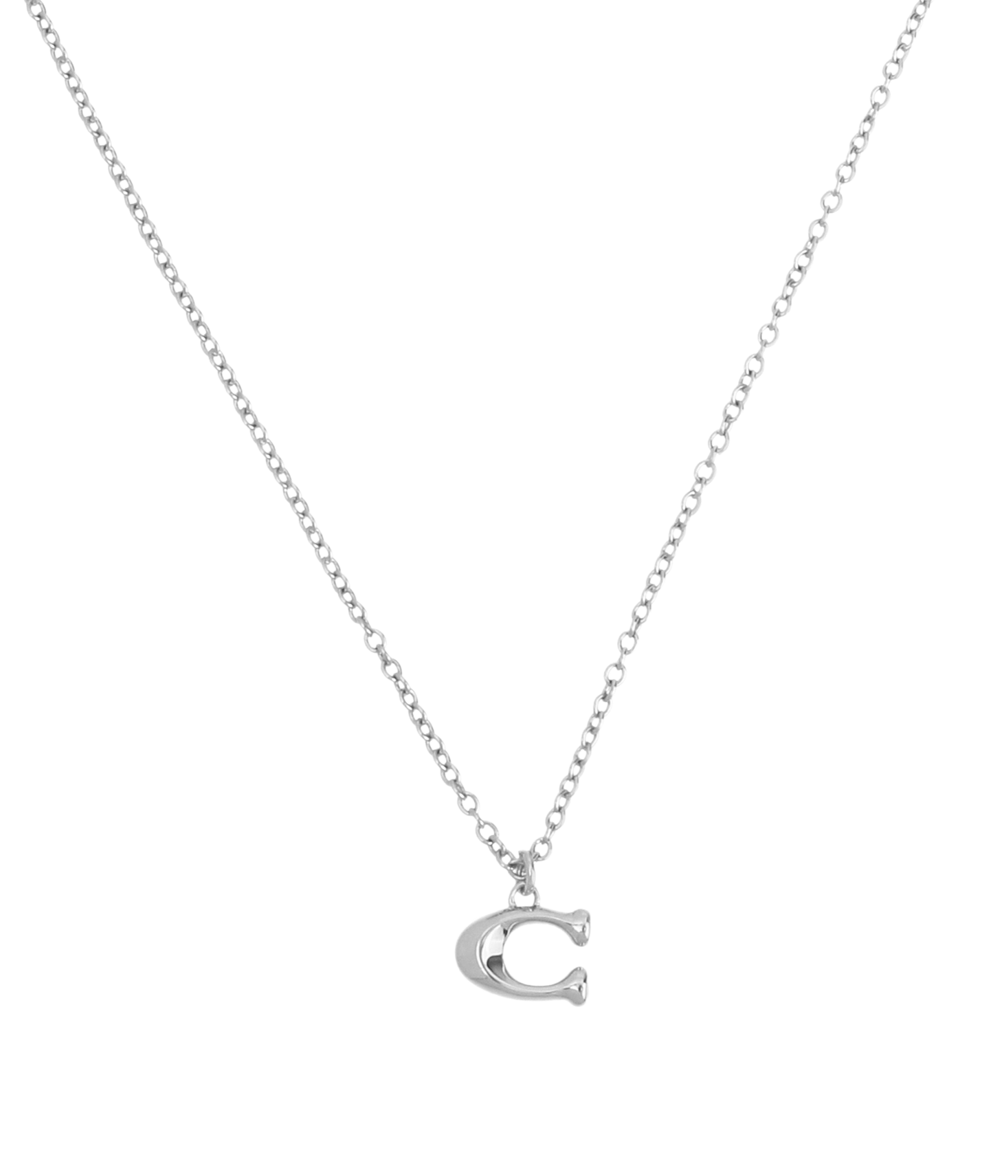 37335949RHO-Signature Starter Necklace-Rhodium