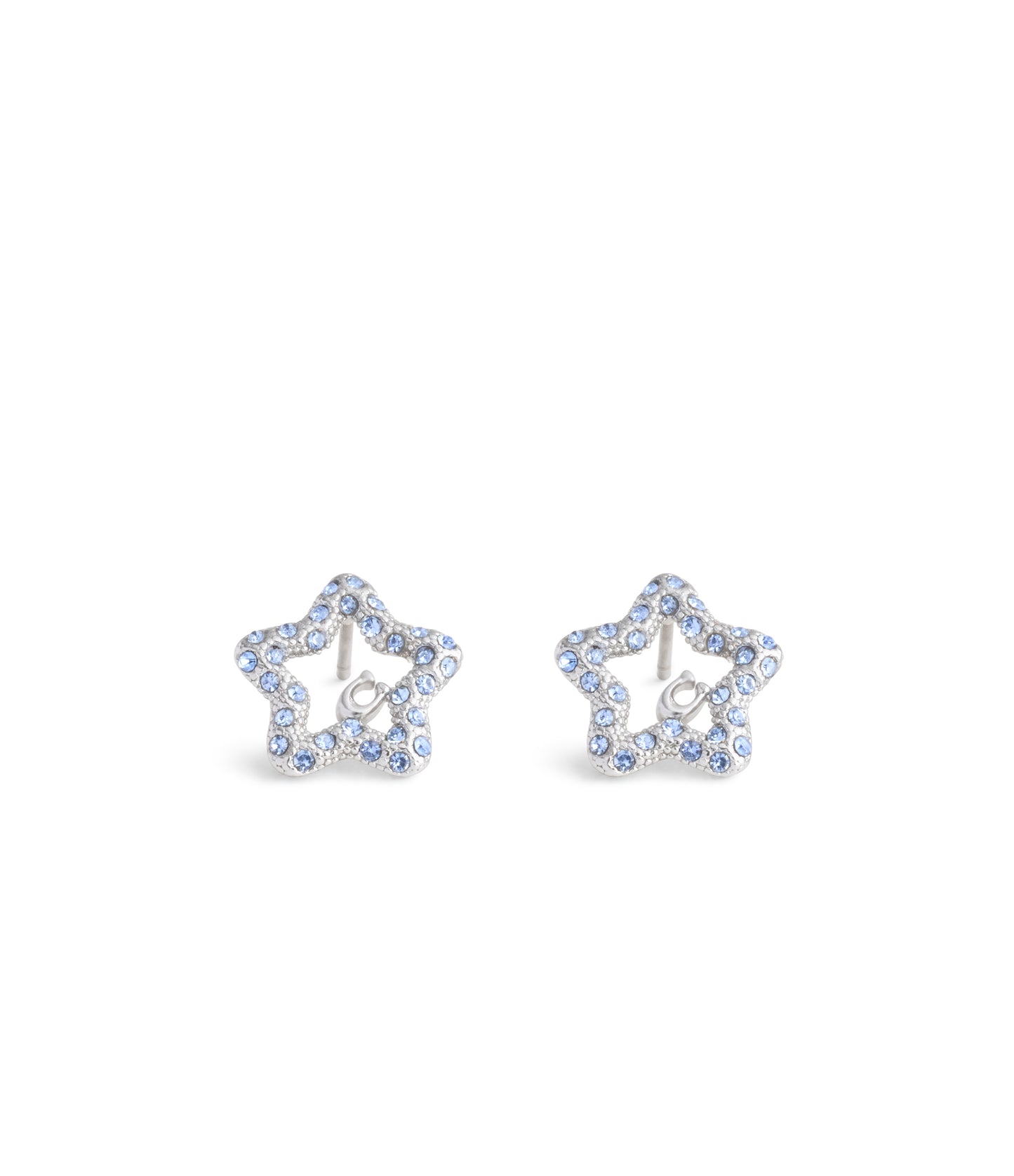 37493614RHO-Signature Pavé Star Stud Earrings-Light Blue