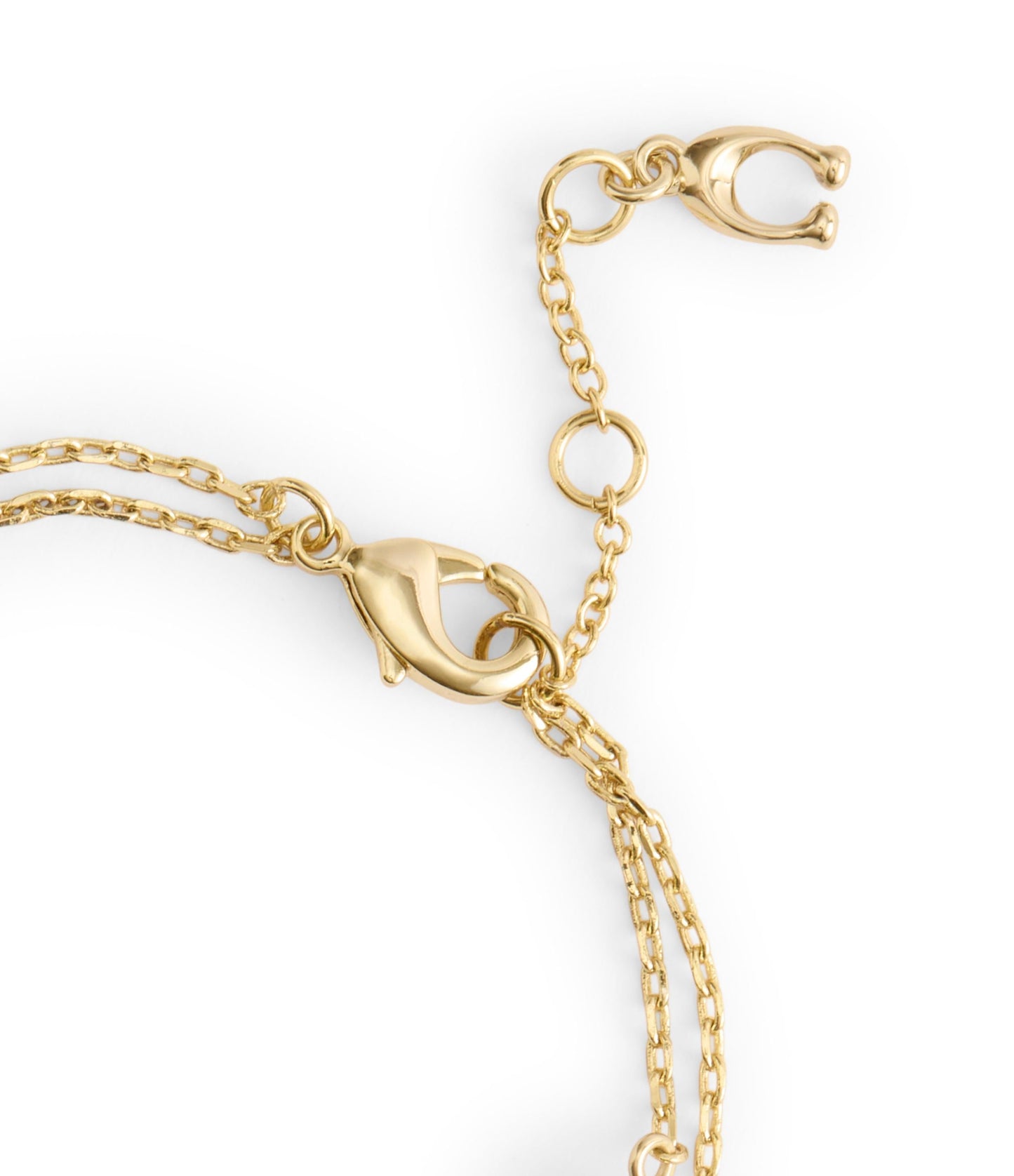 37527601GLD-Signature Heritage Pearl Charm Double Strand Bracelet-Pearl