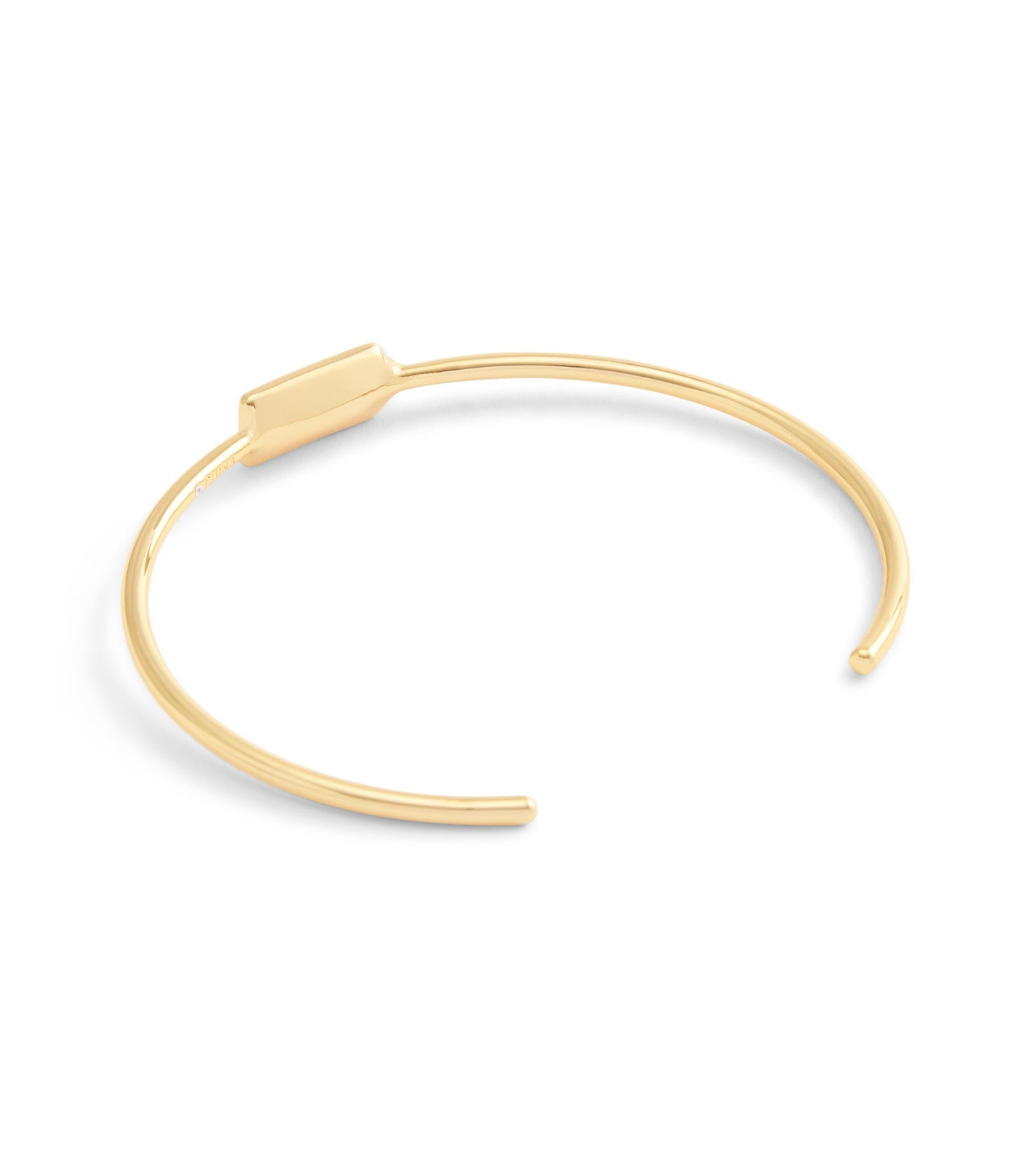 37527604GLD-Signature Hangtag Thin Cuff Bracelet-Gold