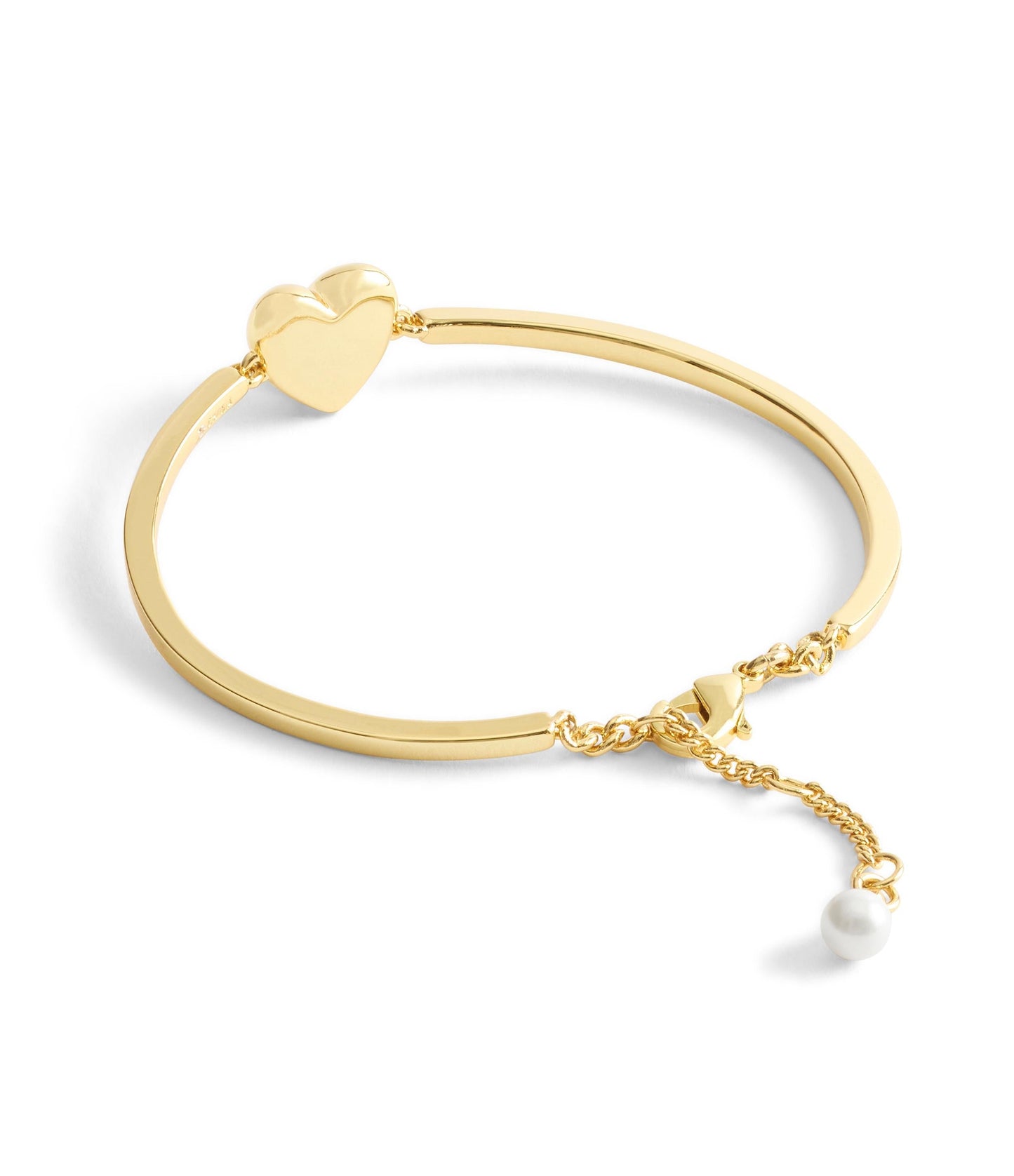 37541308GLD-Signature C Heart Cuff Bracelet-Gold