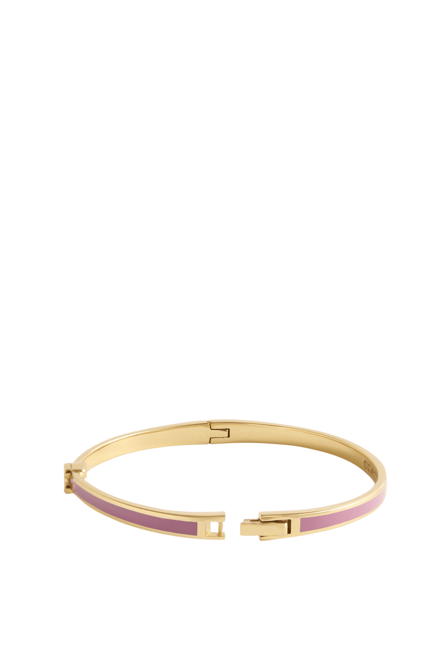 37541322GLD-Signature C Enamel Bangle Bracelet-Light Pink