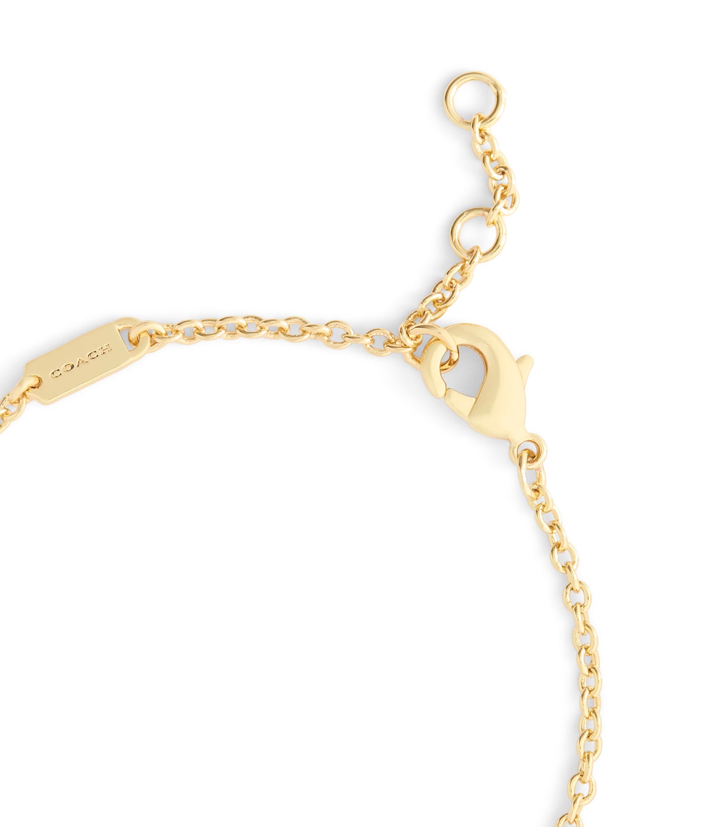 37557561GLD-Signature Puffy Heart Charm Bracelet-Gold
