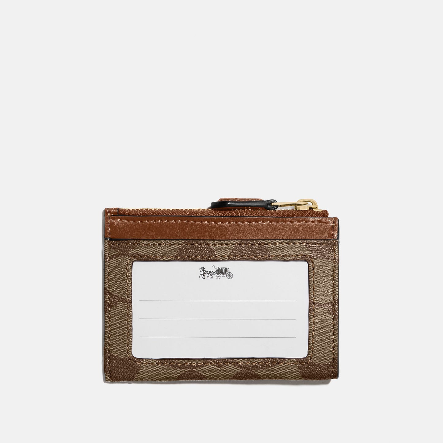 88208-Mini Skinny Id Case In Signature Canvas-Im/Khaki Saddle 2