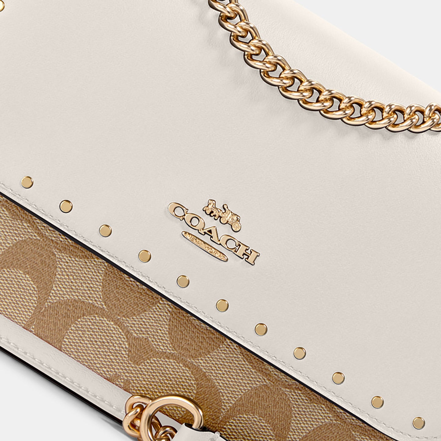90400-Klare Crossbody In Signature Canvas With Rivets