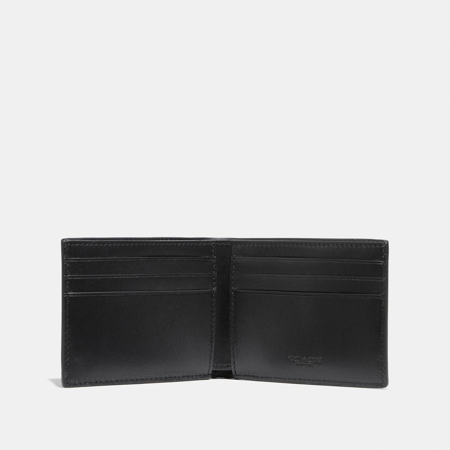 923-Slim Billfold Wallet in Signature Canvas-Charcoal/Black