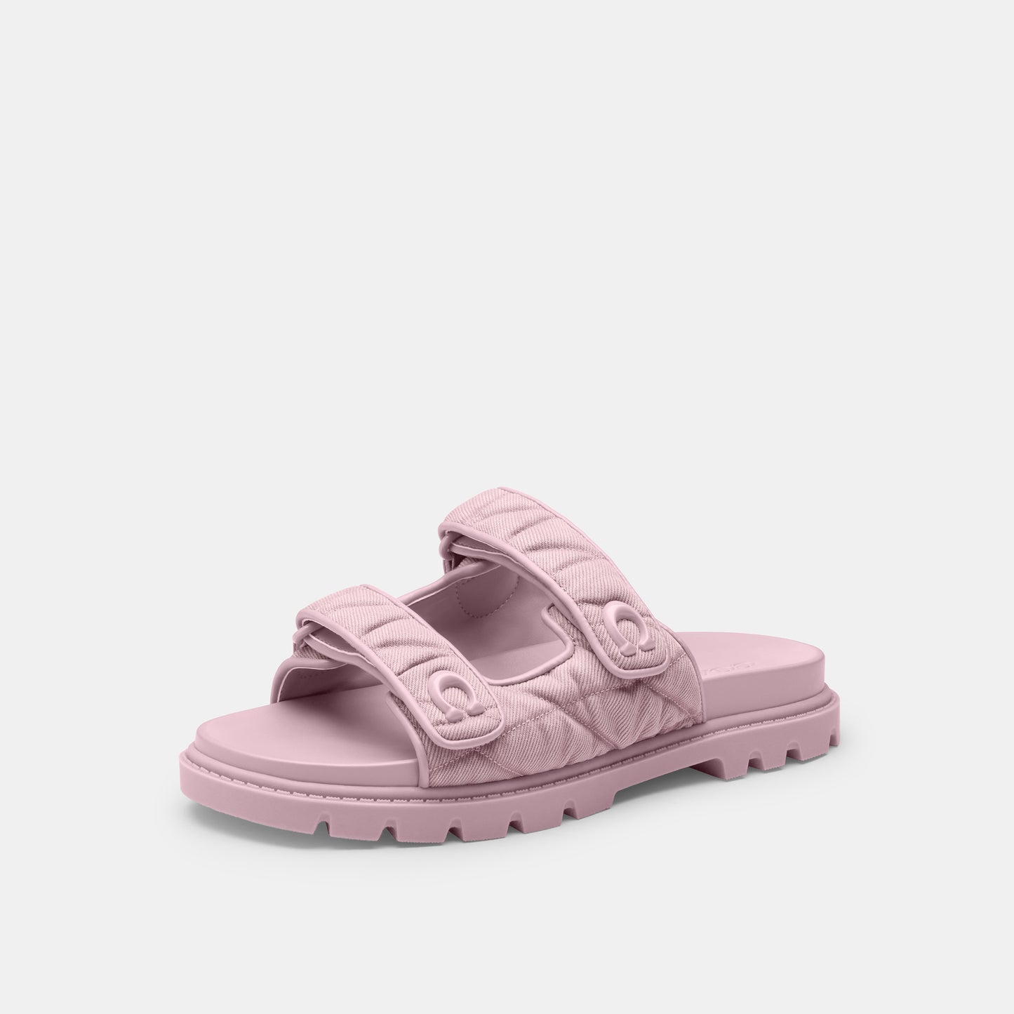 CBO84-Sculpted C Double Band Sandal With Quilting-Ballerina.