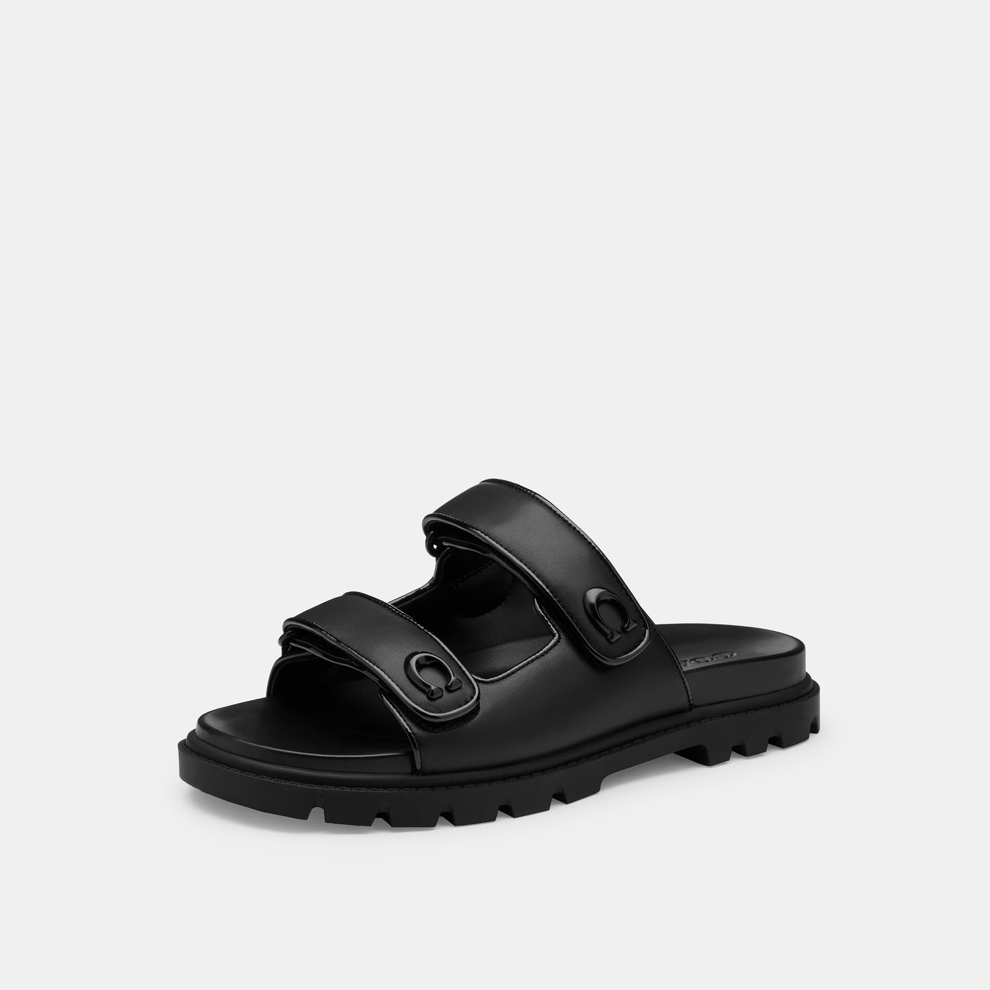 CBO86-Sculpted C Double Band Sandal-Black
