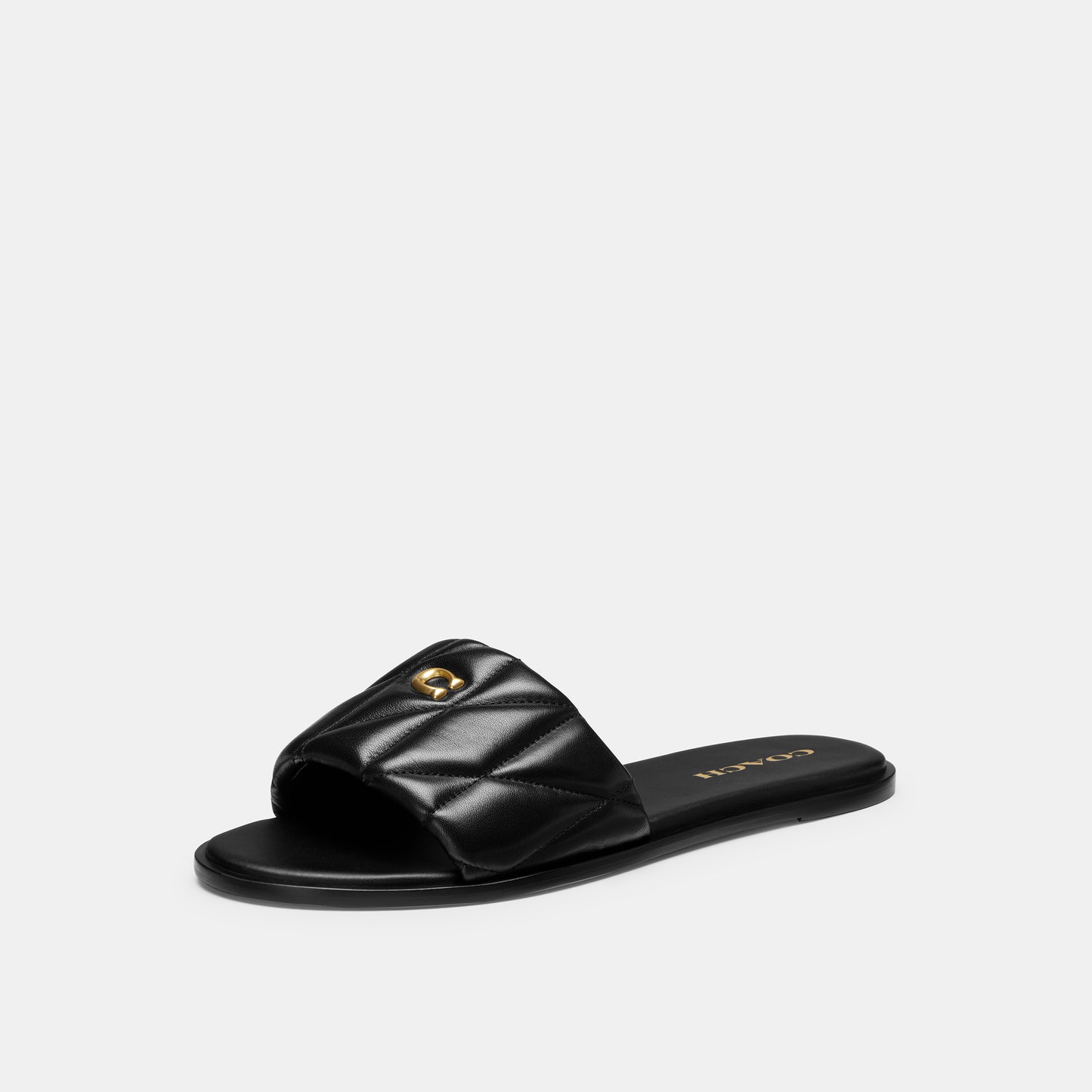 CR047-Holly Sandal With Quilting-Black