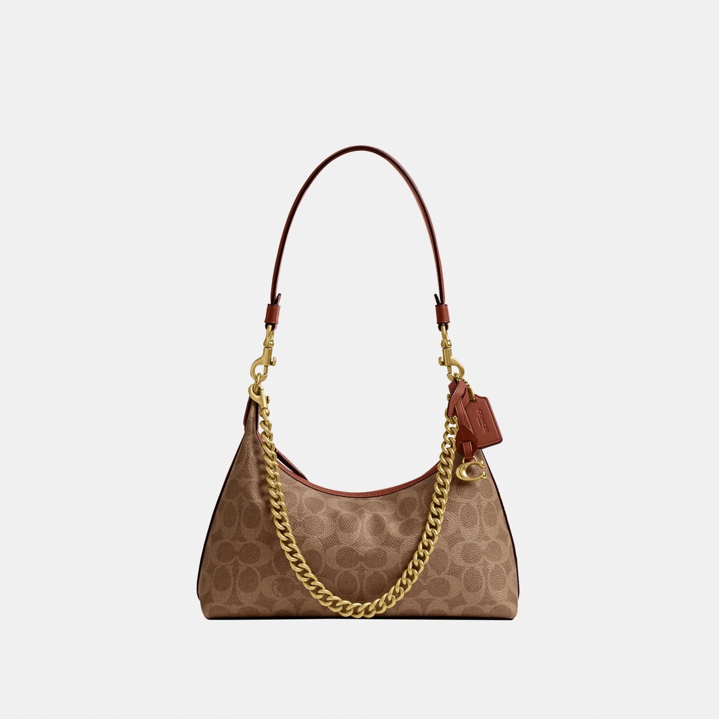 CAM26-Juliet Shoulder Bag 25 In Signature Canvas-B4/Tan Caramel