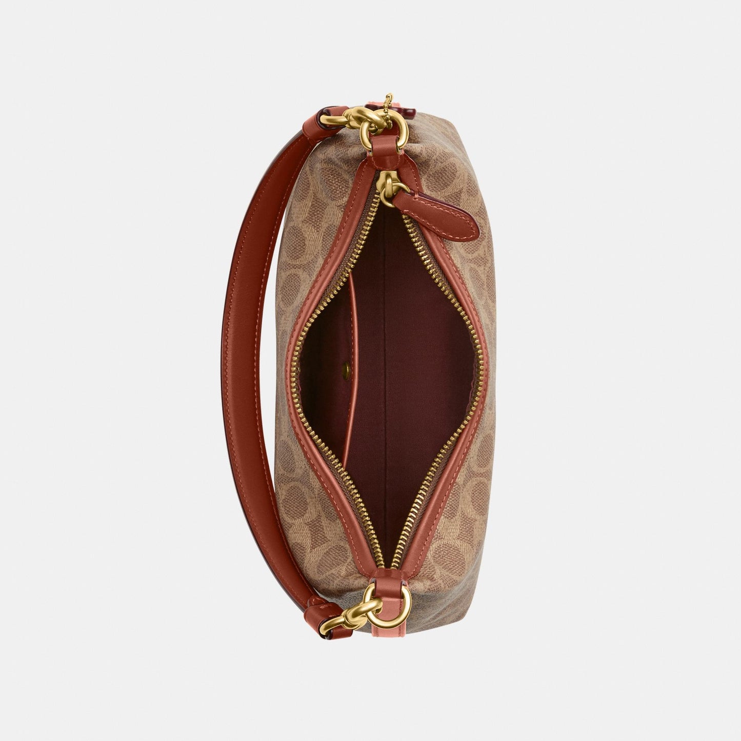 CAM26-Juliet Shoulder Bag 25 In Signature Canvas-B4/Tan Caramel