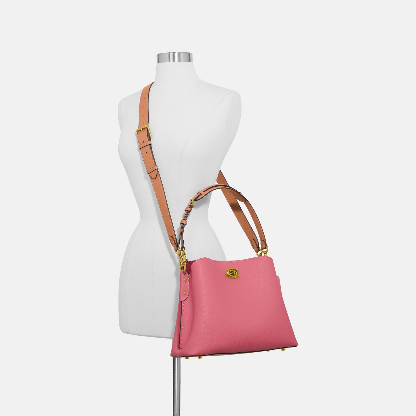 C2590-Willow Shoulder Bag In Colorblock-B4/Rouge Multi
