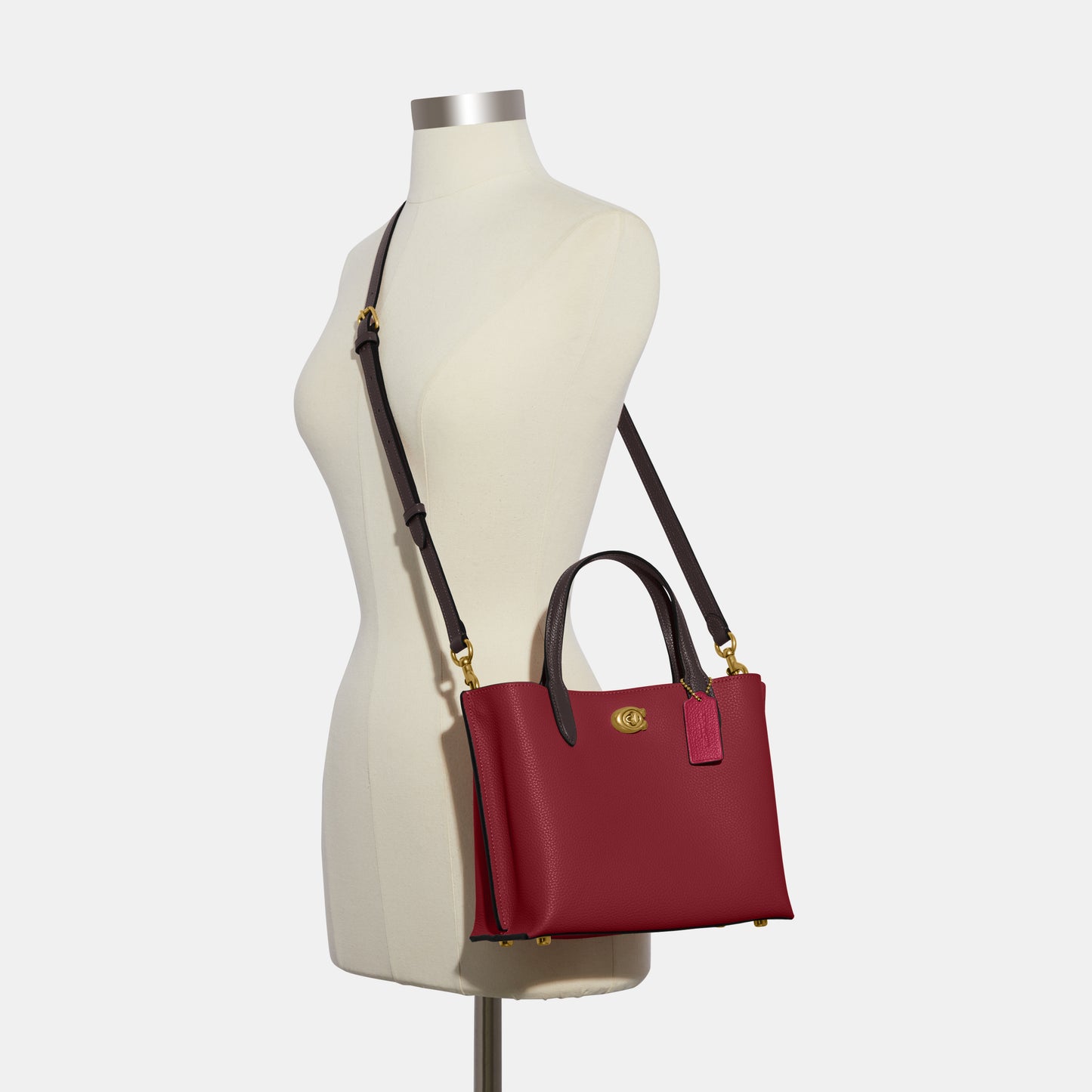 C8561-Willow Tote 24 In Colorblock-B4/Cherry