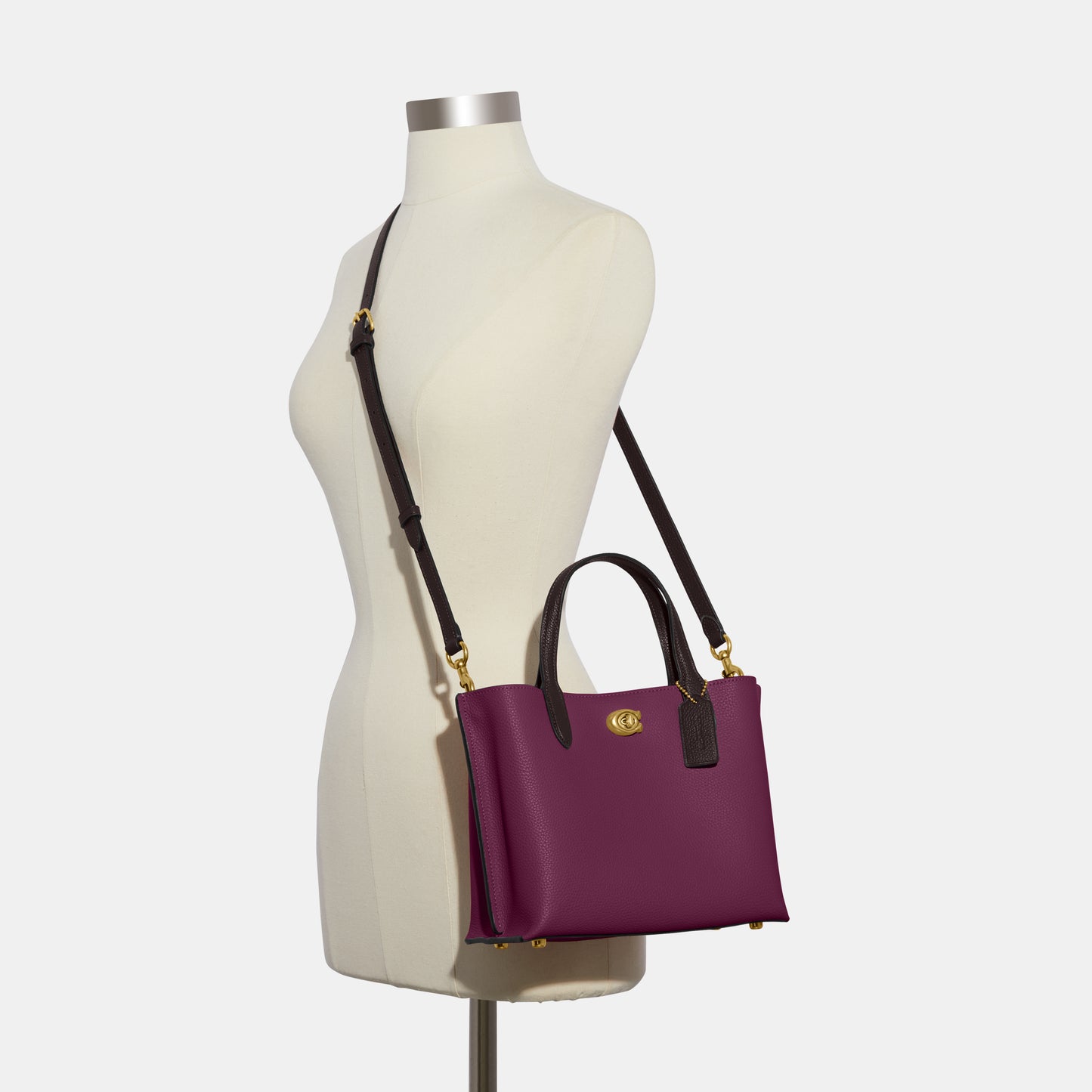 C8561-Willow Tote 24 In Colorblock-B4/Deep Berry Multi