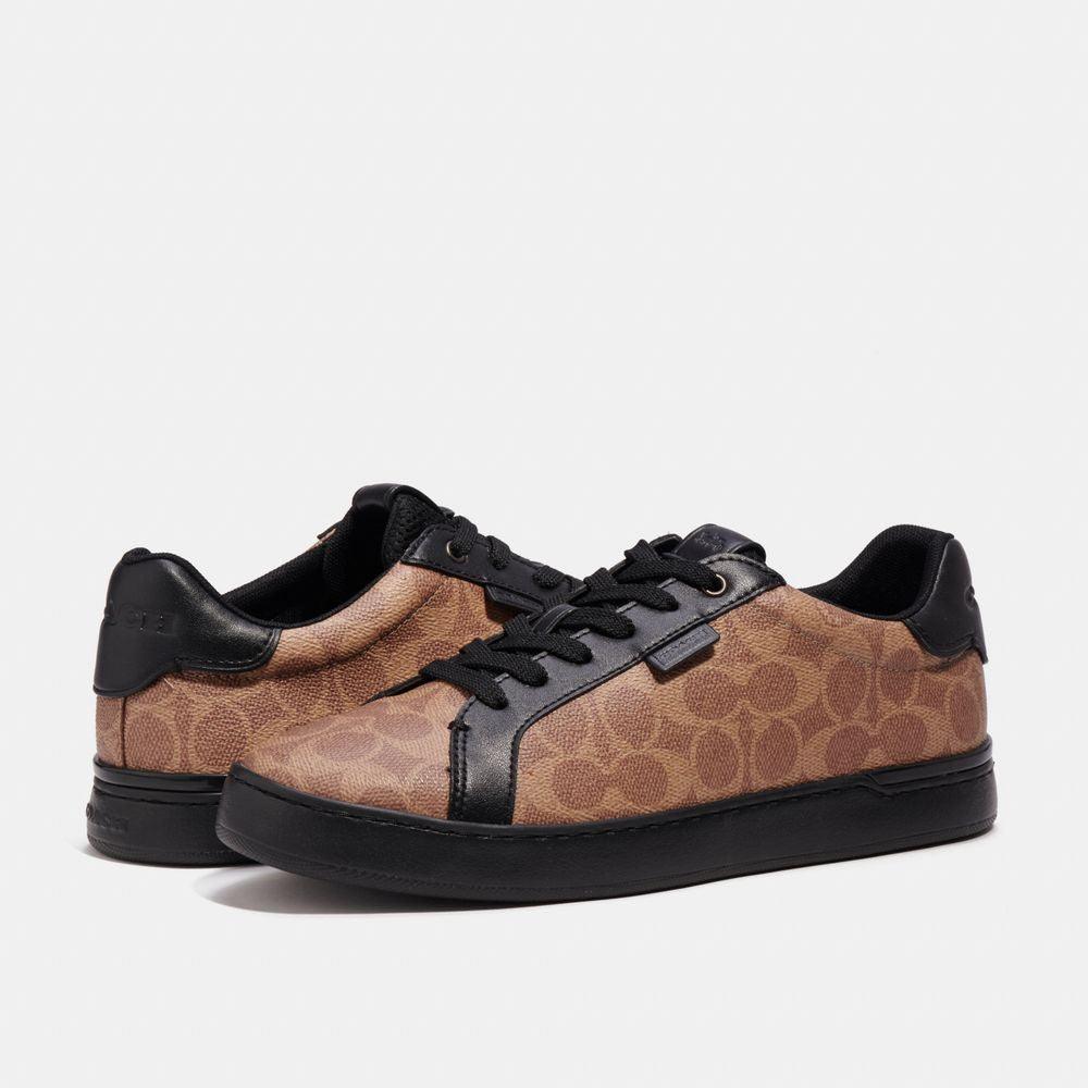 CG999-Lowline Low Top Sneaker In Signature Canvas-Tan Black