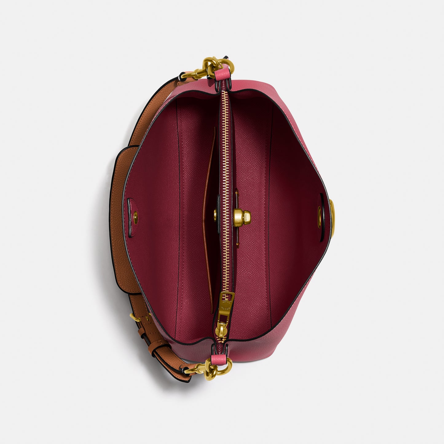 C2590-Willow Shoulder Bag In Colorblock-B4/Rouge Multi