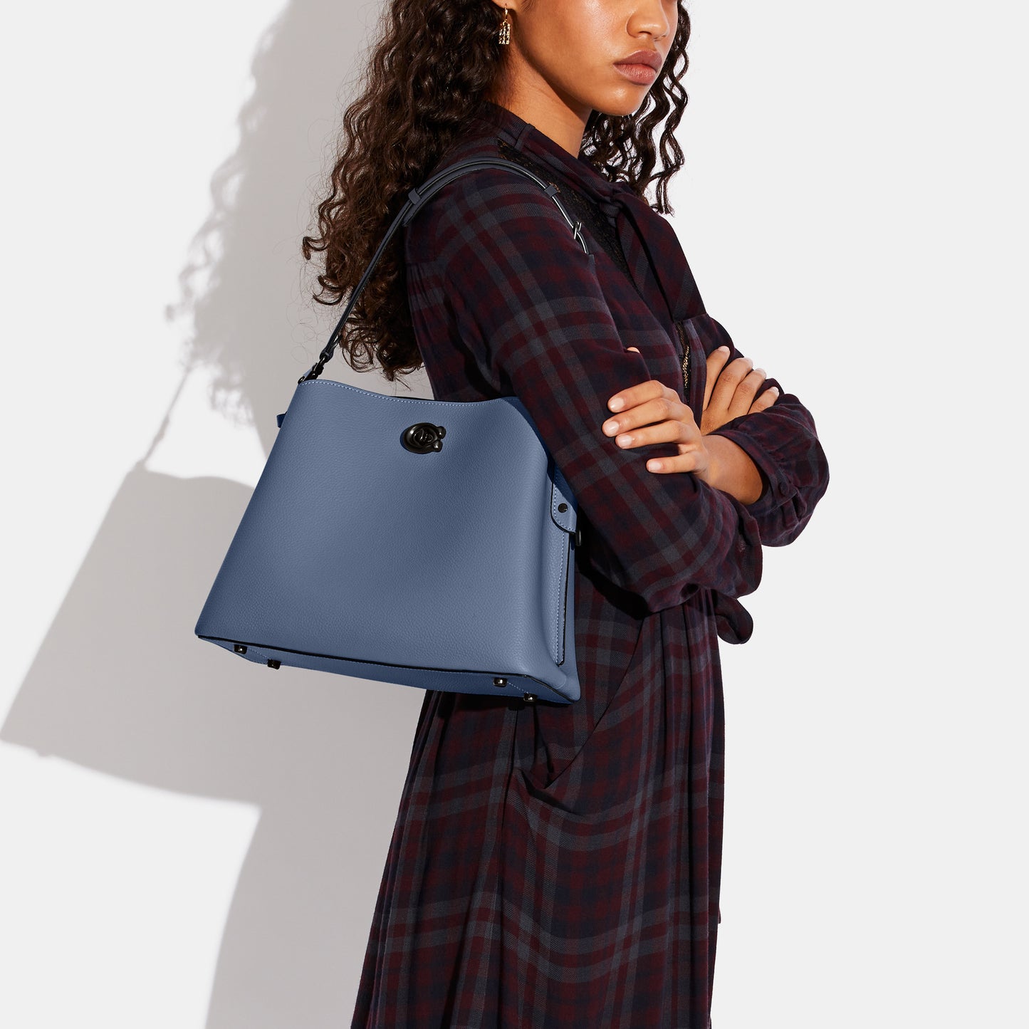 C2590-Willow Shoulder Bag In Colorblock-V5/Washed Chambray Multi
