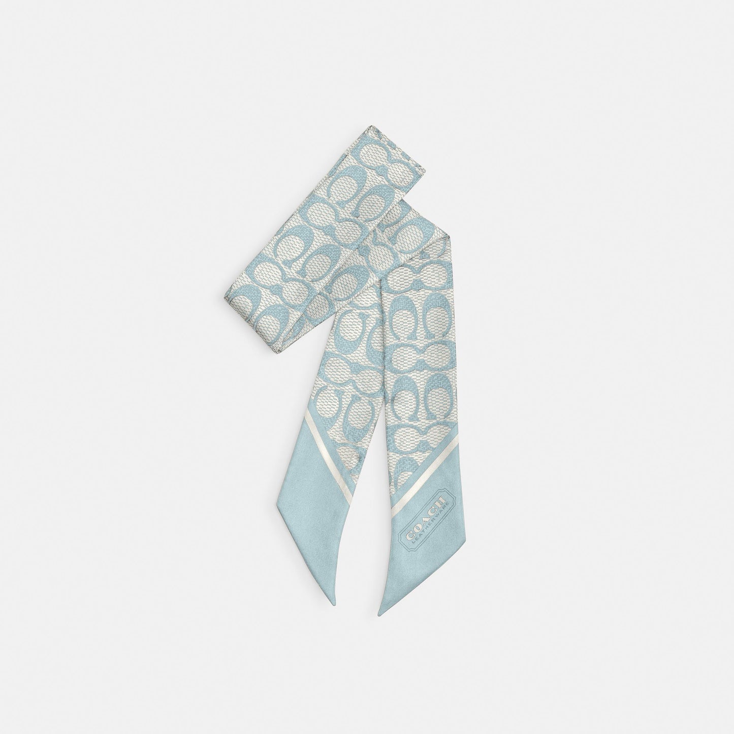 29c2783-Vintage Signature C Printed Silk Sinny-Light Blue
