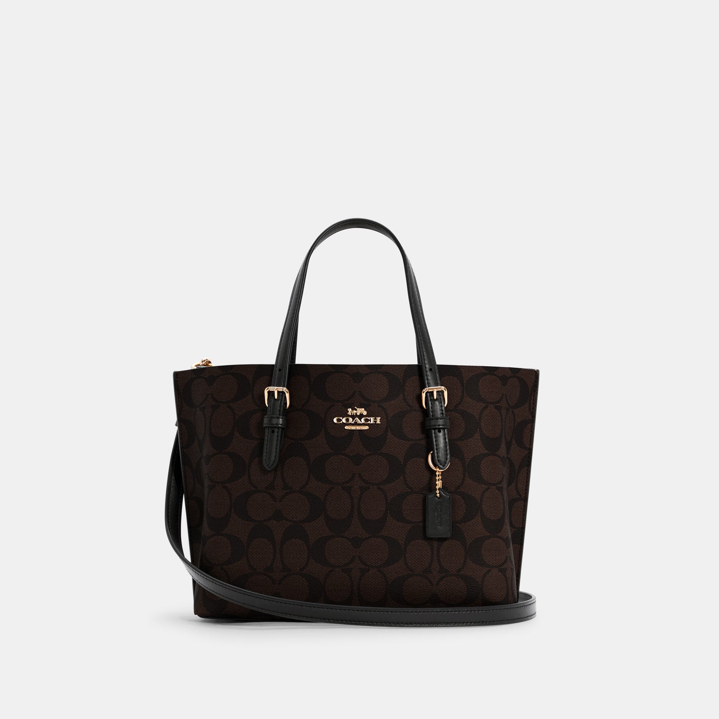 C4250-Mollie Tote 25 In Signature Canvas-Im/Brown Black