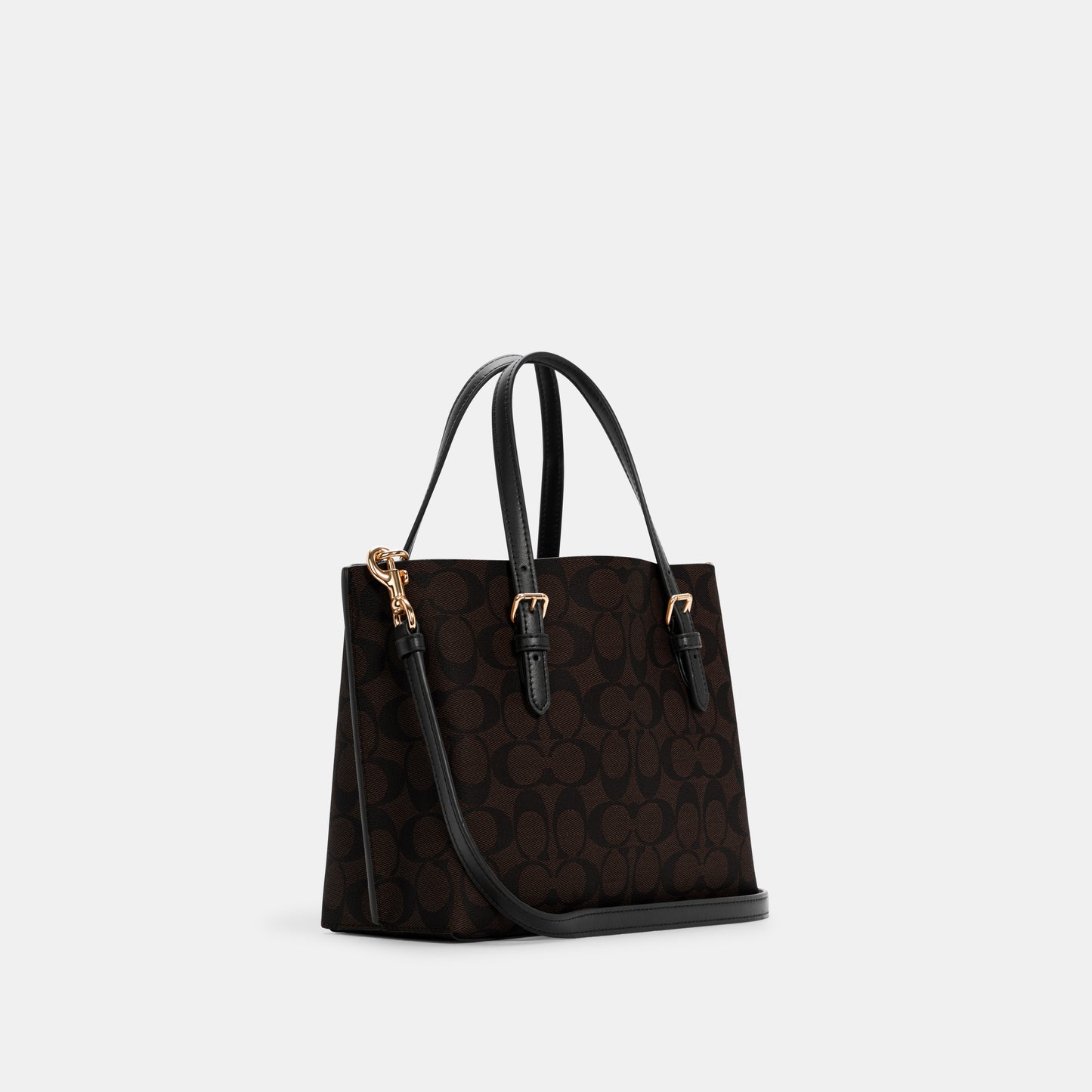 C4250-Mollie Tote 25 In Signature Canvas-Im/Brown Black