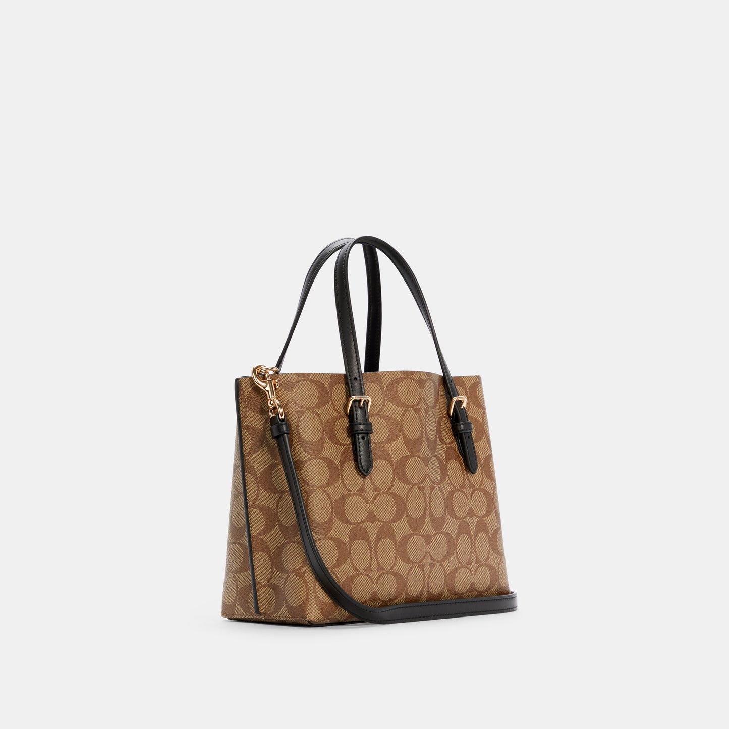 C4250-Mollie Tote 25 In Signature Canvas-Im/Khaki/Black
