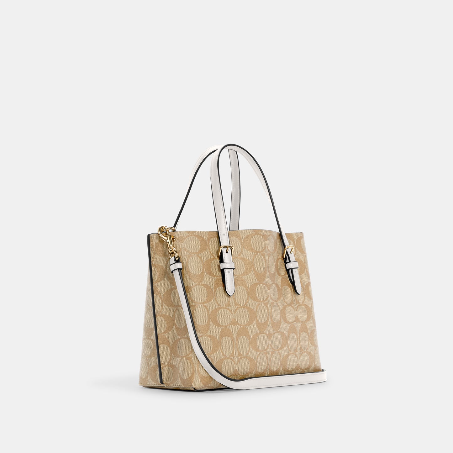 C4250-Mollie Tote 25 In Signature Canvas-Im/Light Khaki Chalk