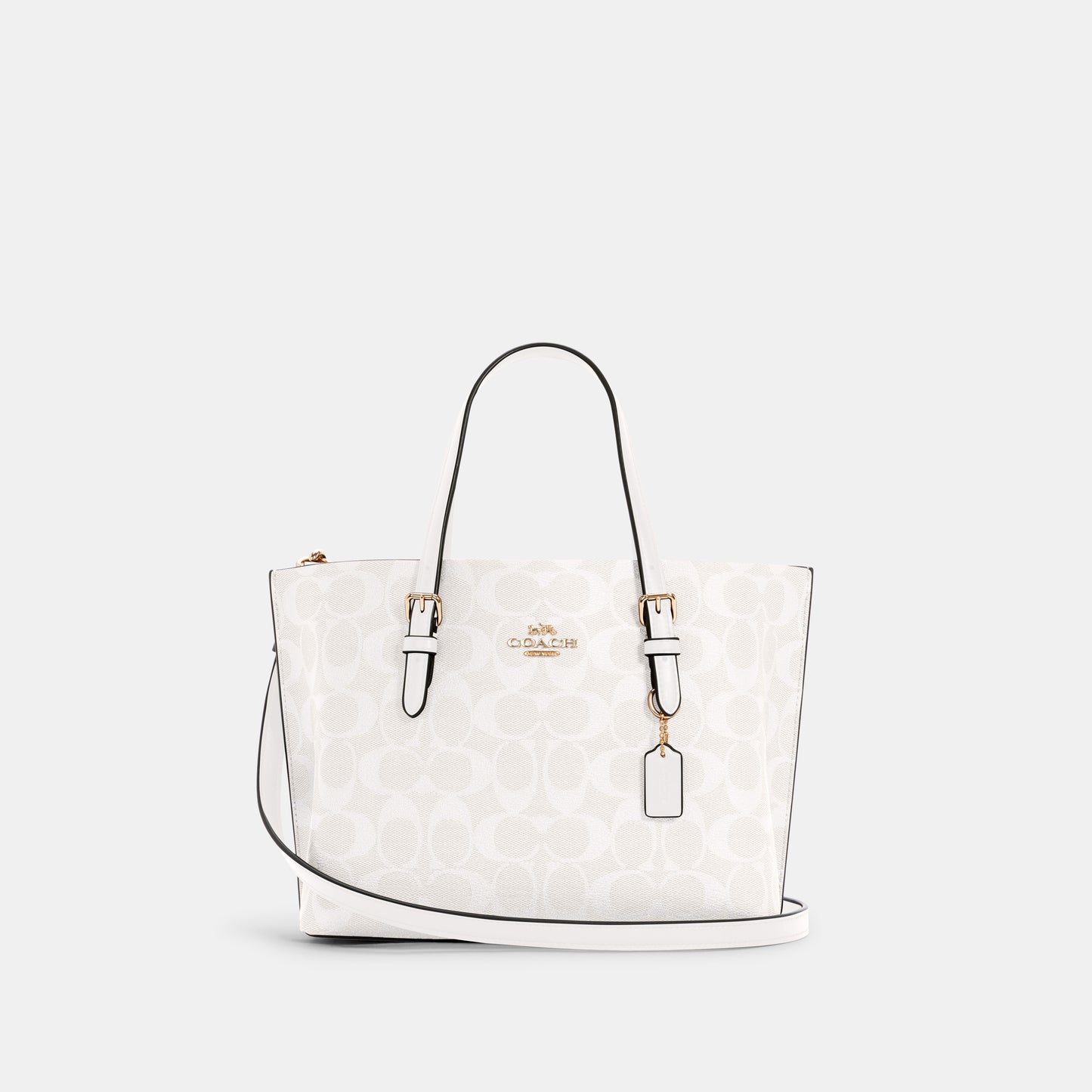 C4250-Mollie Tote 25 In Signature Canvas-Im/Chalk/Glacierwhite