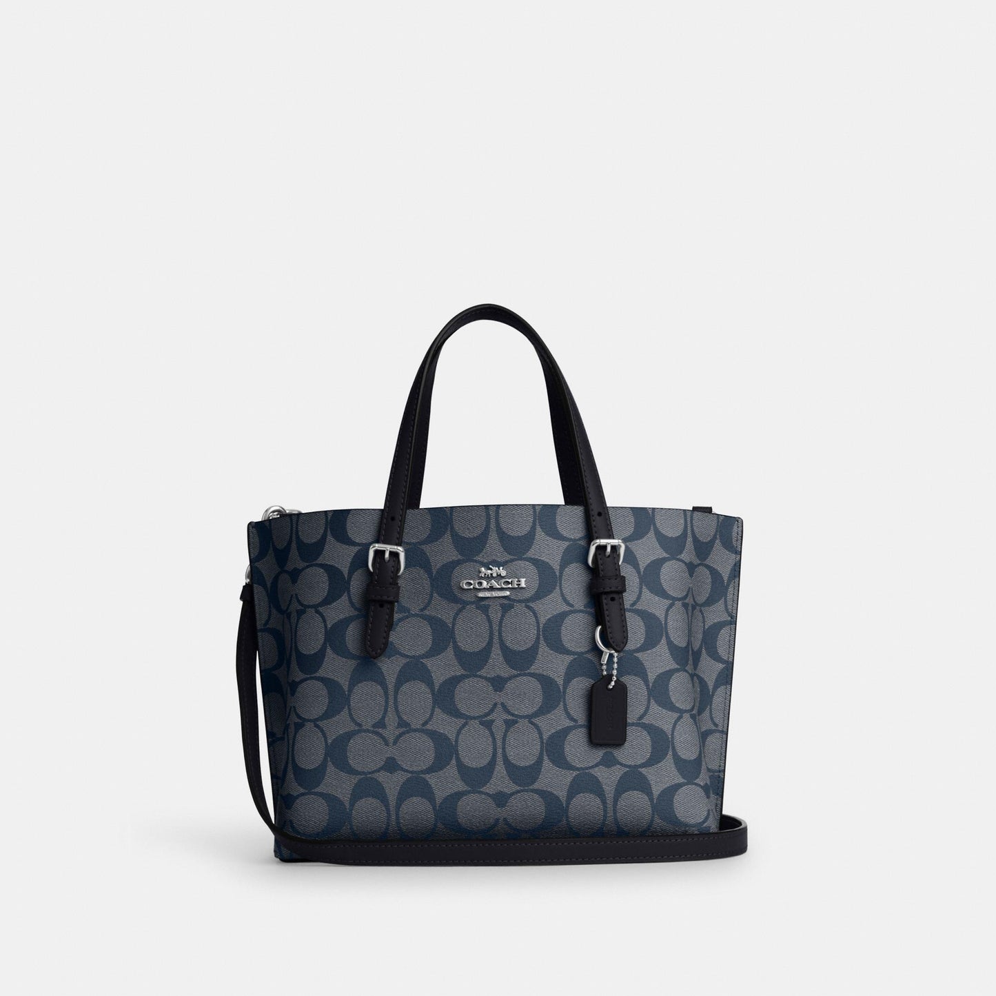 C4250-Mollie Tote 25 In Signature Canvas-Sv/Denim/Midnight Navy
