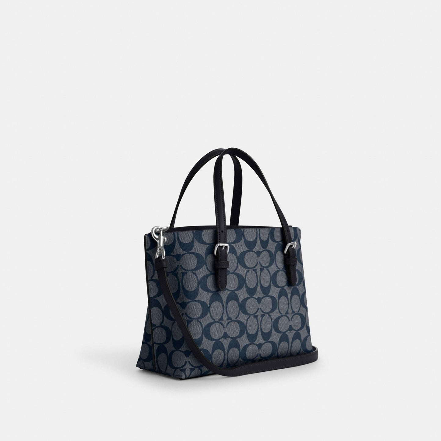 C4250-Mollie Tote 25 In Signature Canvas-Sv/Denim/Midnight Navy