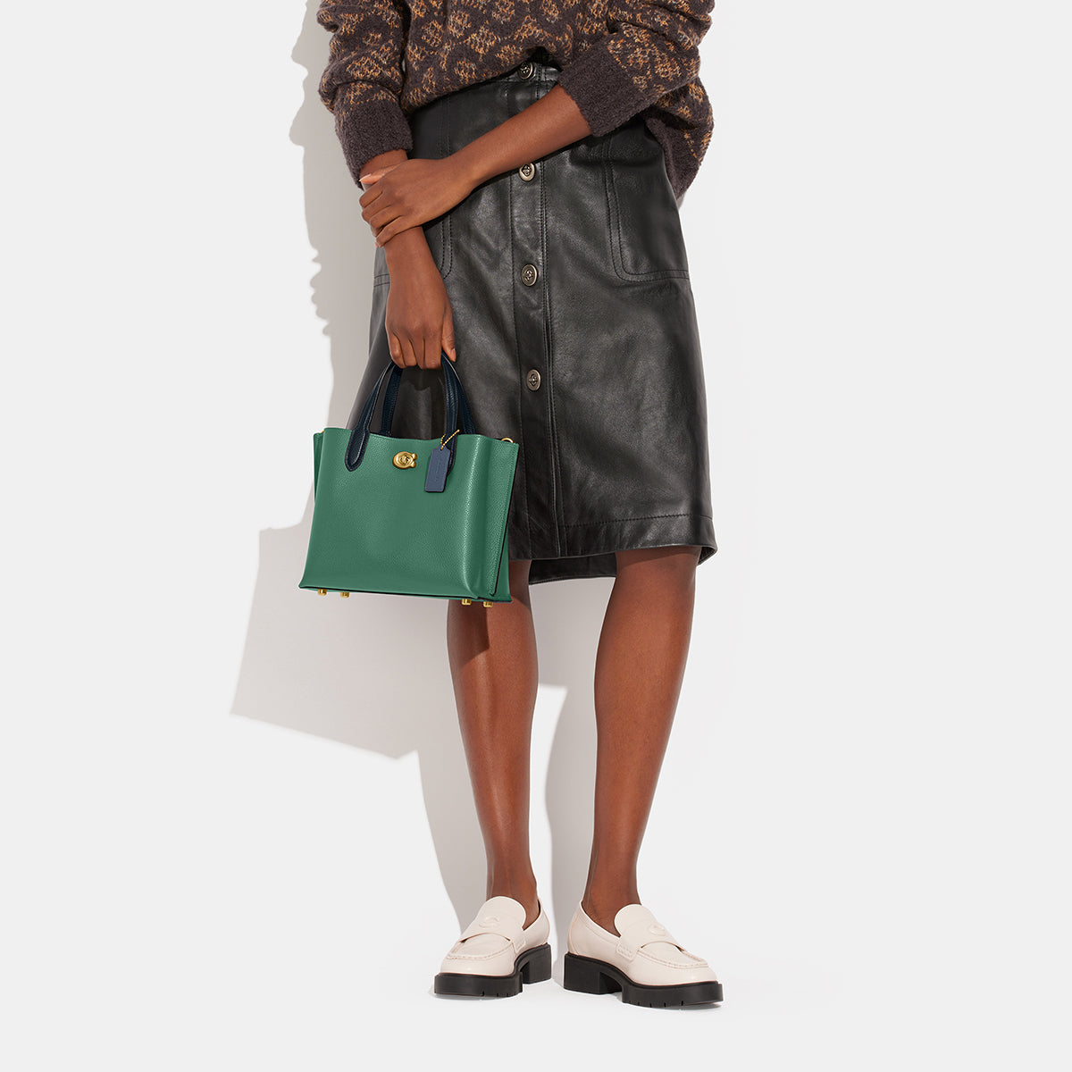 C8561-Willow Tote 24 In Colorblock-B4/Bright Green Multi