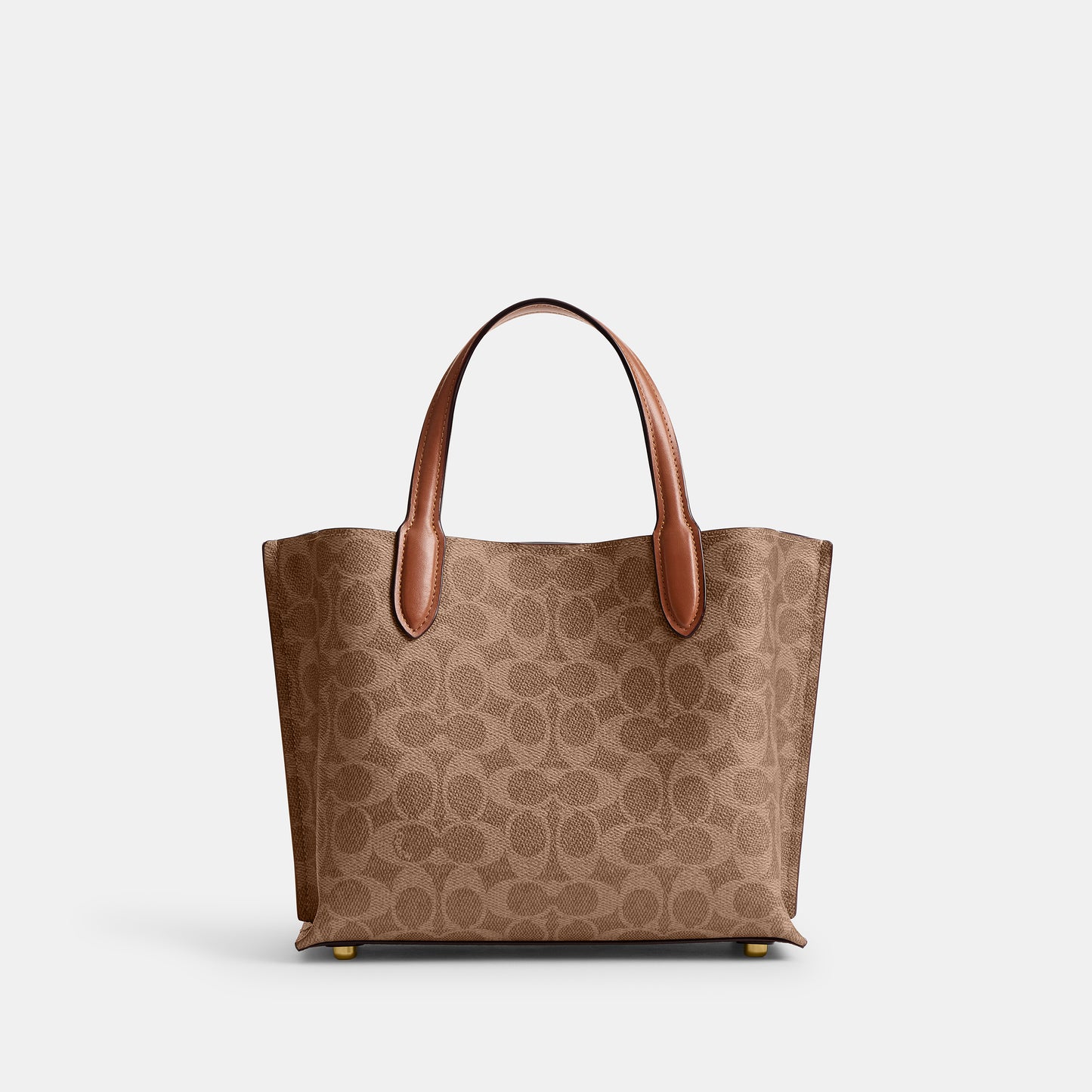 C8562-WILLOW TOTE BAG 24 IN SIGNATURE CANVAS-B4/Tan Caramel