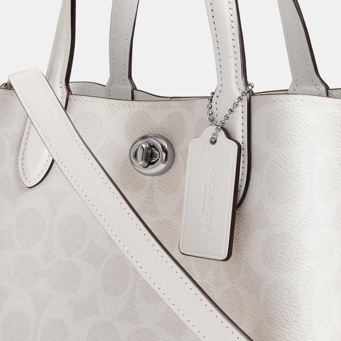 C8562-WILLOW TOTE BAG 24 IN SIGNATURE CANVAS-LH/White Chalk