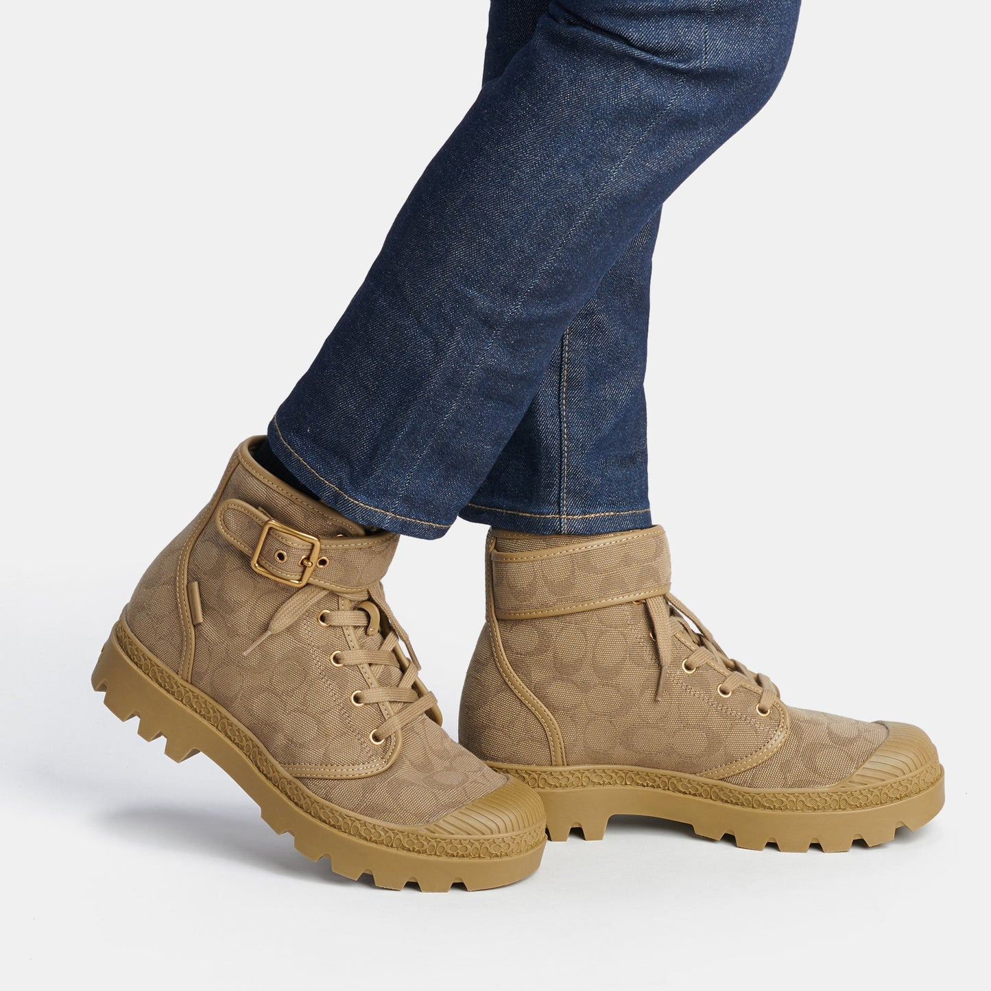 Trooper Mid Top Boot In Signature Jacquard Canvas