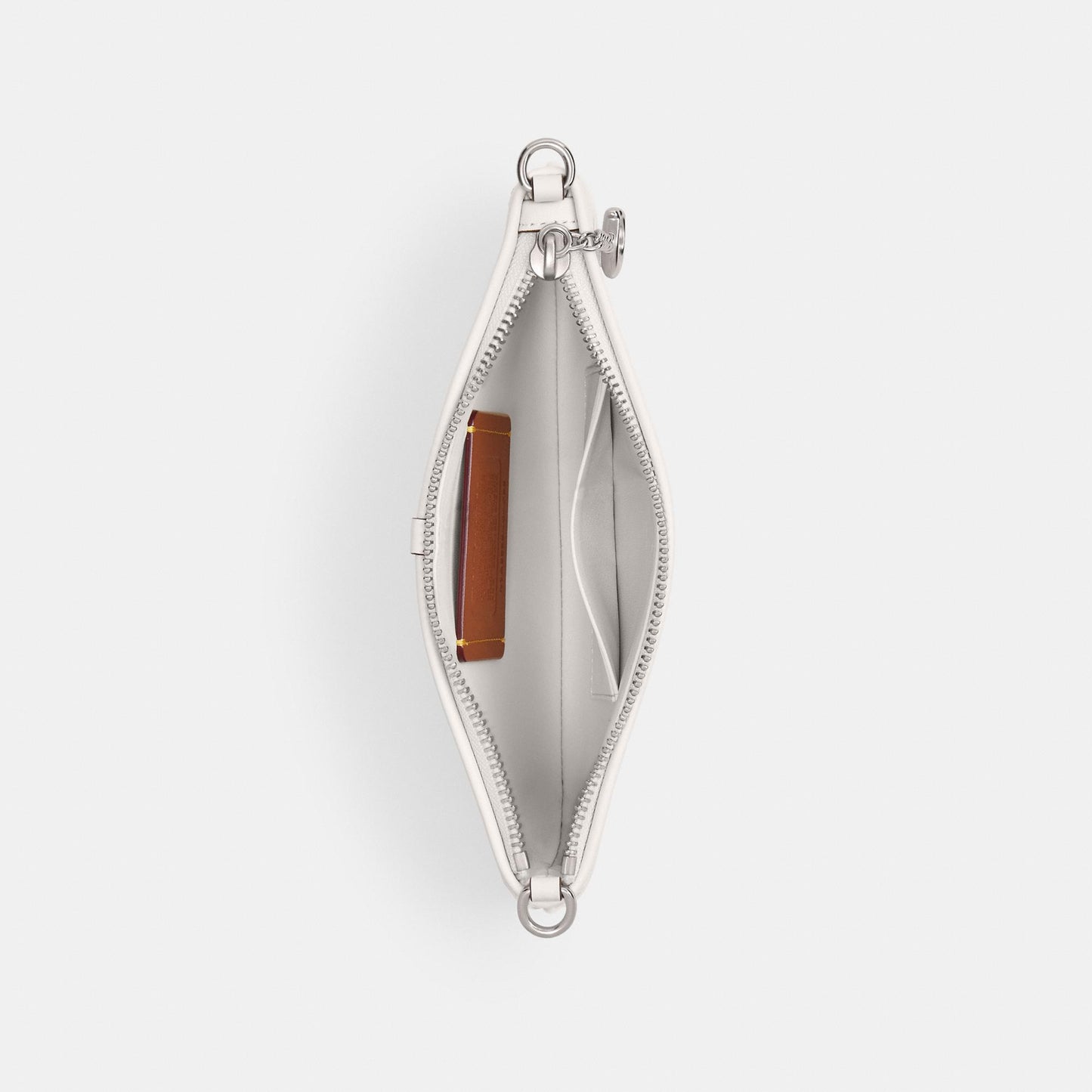 CAF88-POUCH BAG IN SIGNATURE CANVAS-LH/White Chalk