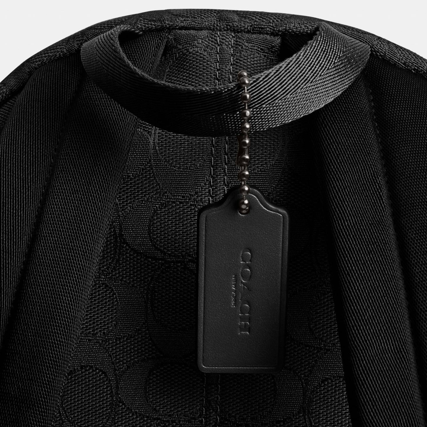 CAH18-HALL BACKPACK IN SIGNATURE JACQUARD-BLACK