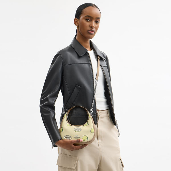 حقيبة كروس بودي صغيرة "كارمن" مزينة بطبعة ليمون