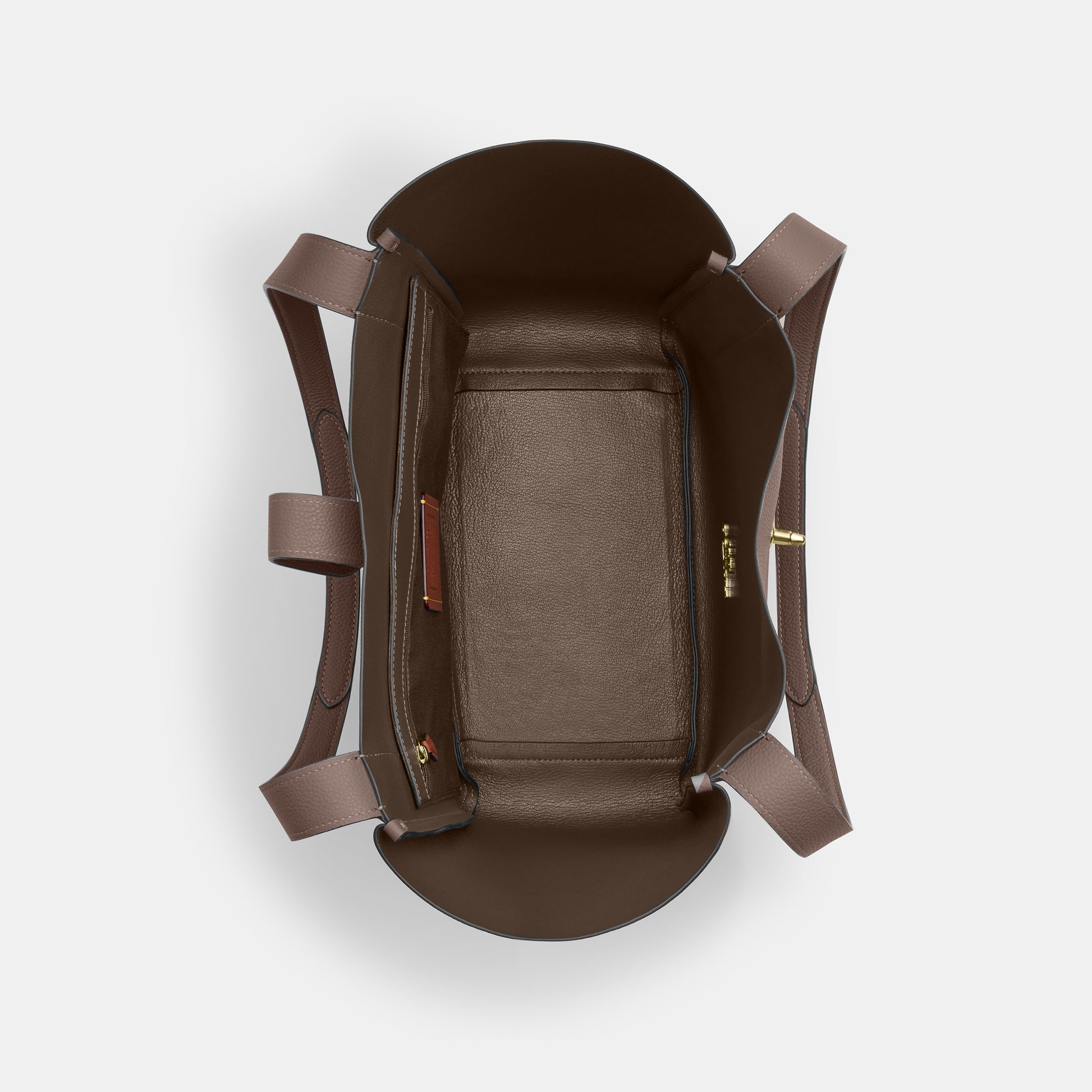 CAL17-Hadley Turnlock Tote Bag-Im/Dark Stone