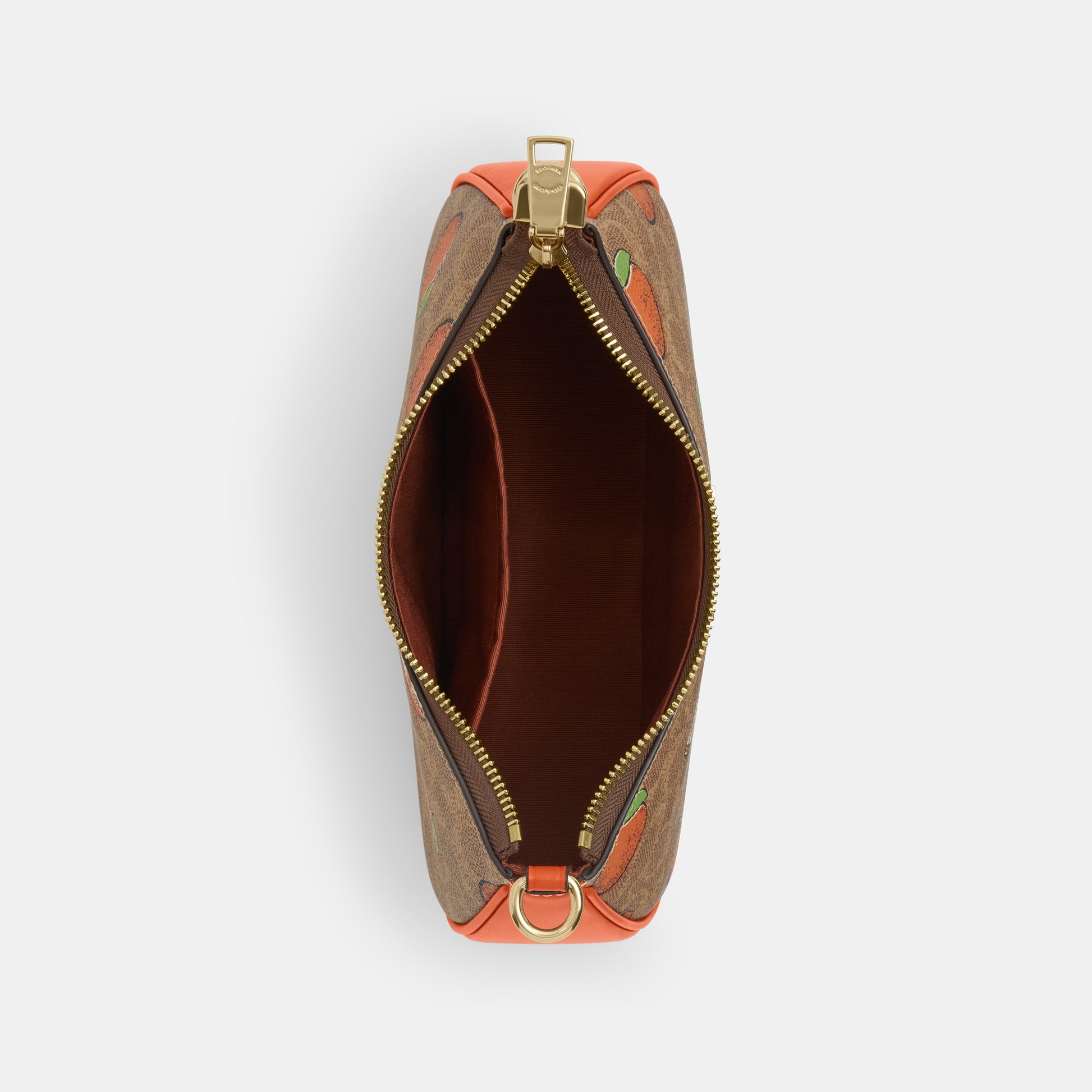 CAL80-Teri Shoulder Bag In Signature Canvas With Orange Print-Im/Tan Multi