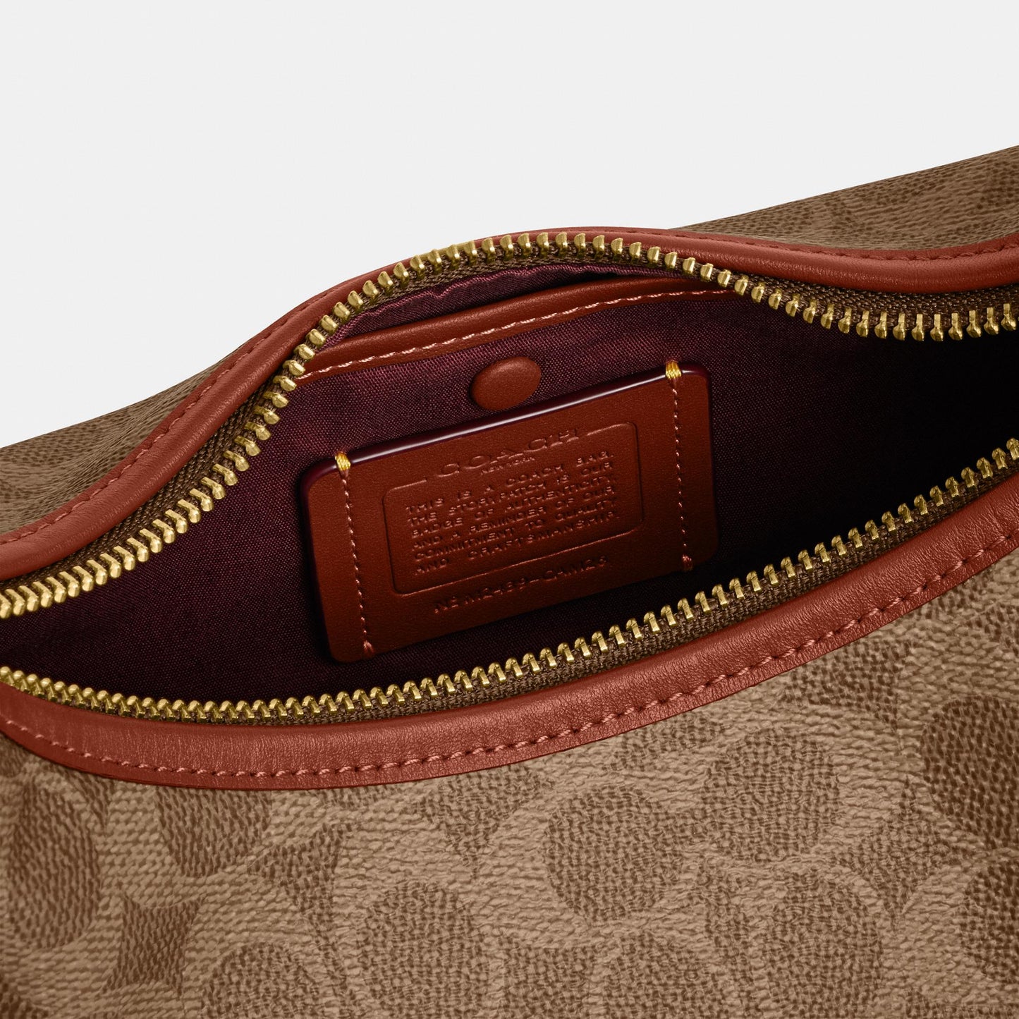 CAM26-JULIET SHOULDER BAG 25 IN SIGNATURE CANVAS-B4/Tan Caramel
