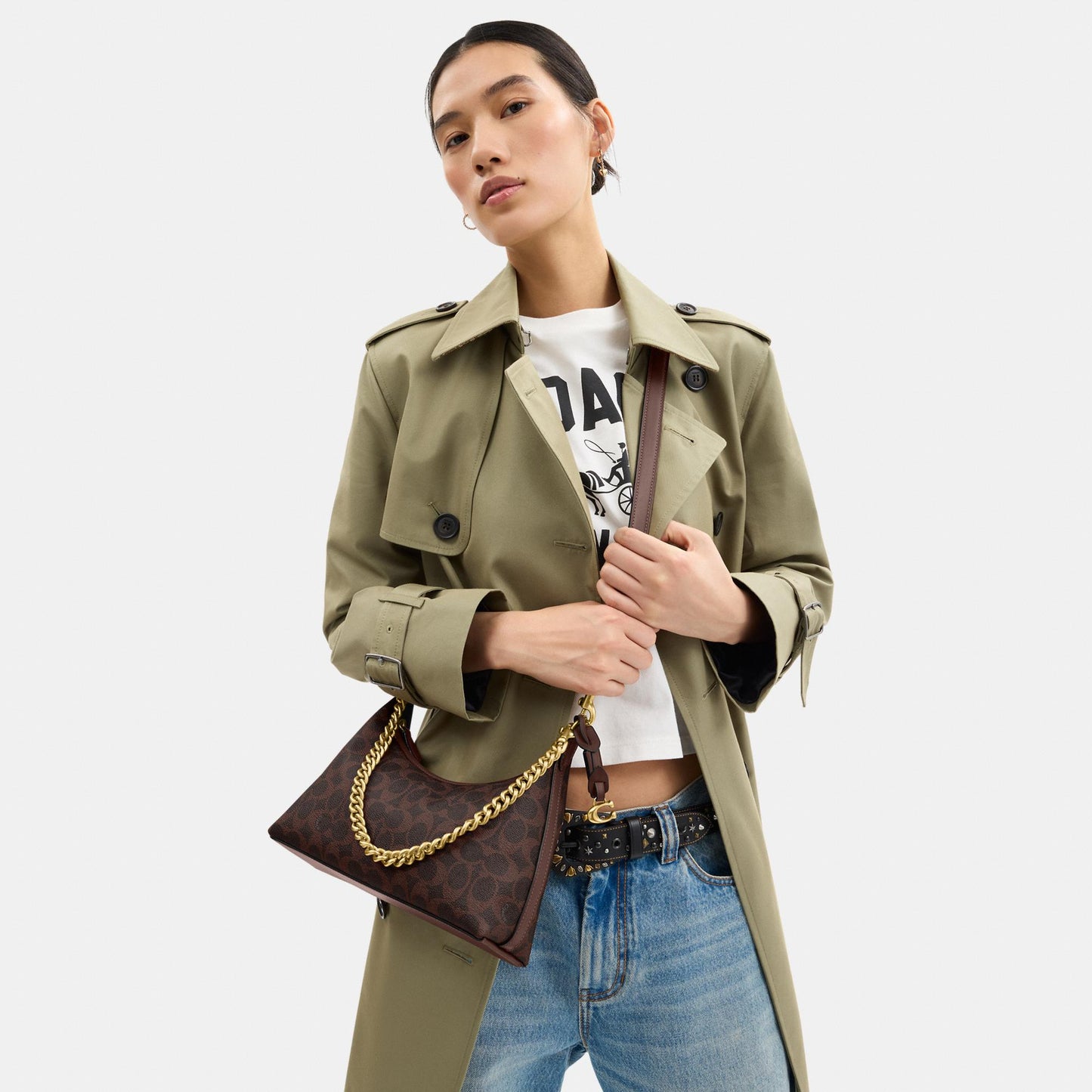 CAM26-Juliet Shoulder Bag 25 In Signature Canvas-B4/Maple Maple