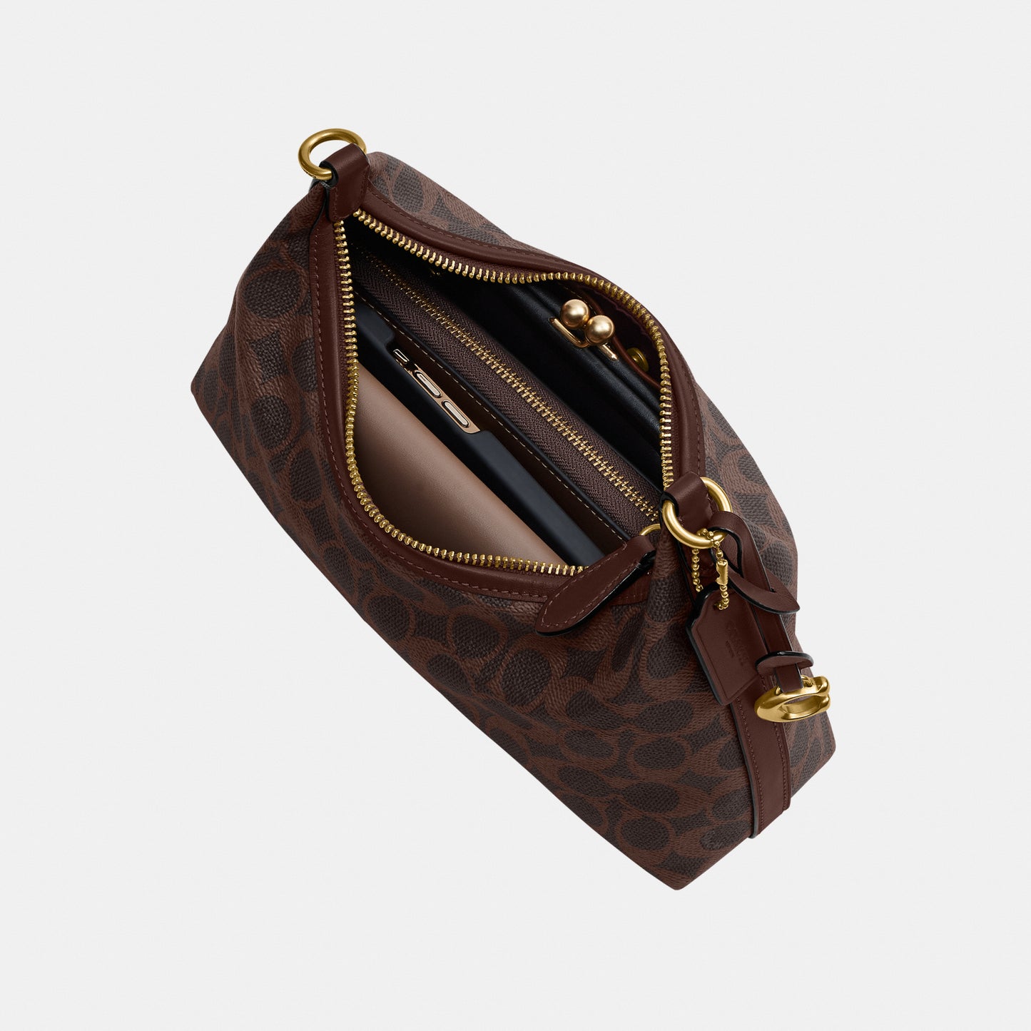 CAM26-Juliet Shoulder Bag 25 In Signature Canvas-B4/Maple Maple
