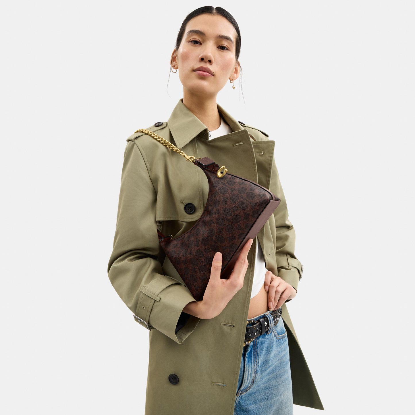 CAM26-Juliet Shoulder Bag 25 In Signature Canvas-B4/Maple Maple