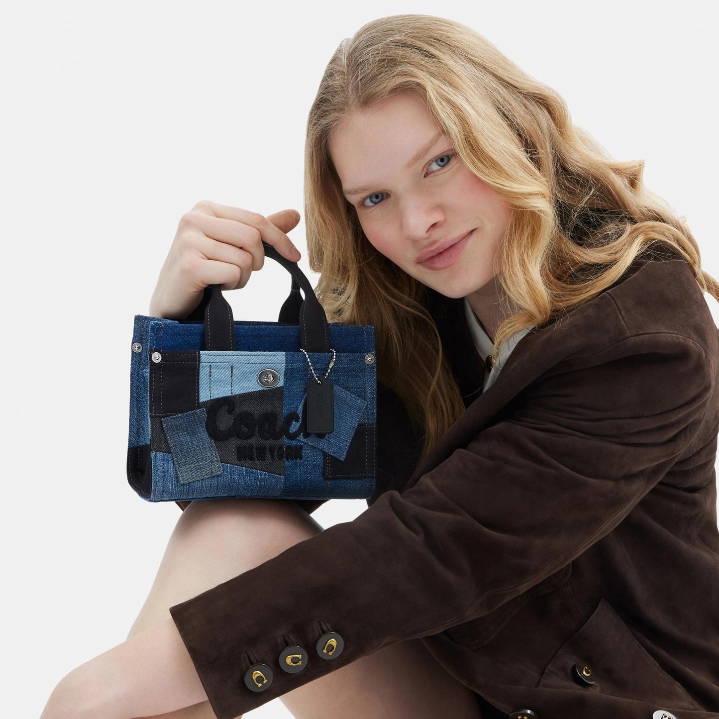 CAO32-CARGO TOTE BAG 20 WITH PATCHWORK-LH/Denim Multi