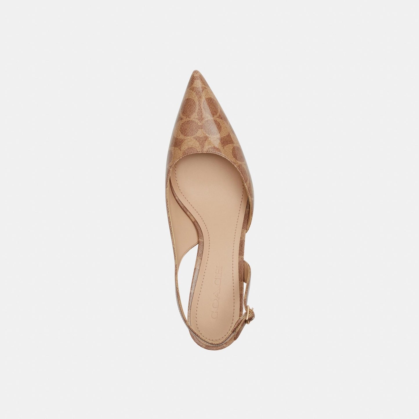 CAP43-ROXANNE PUMP IN SIGNATURE CANVAS-TAN