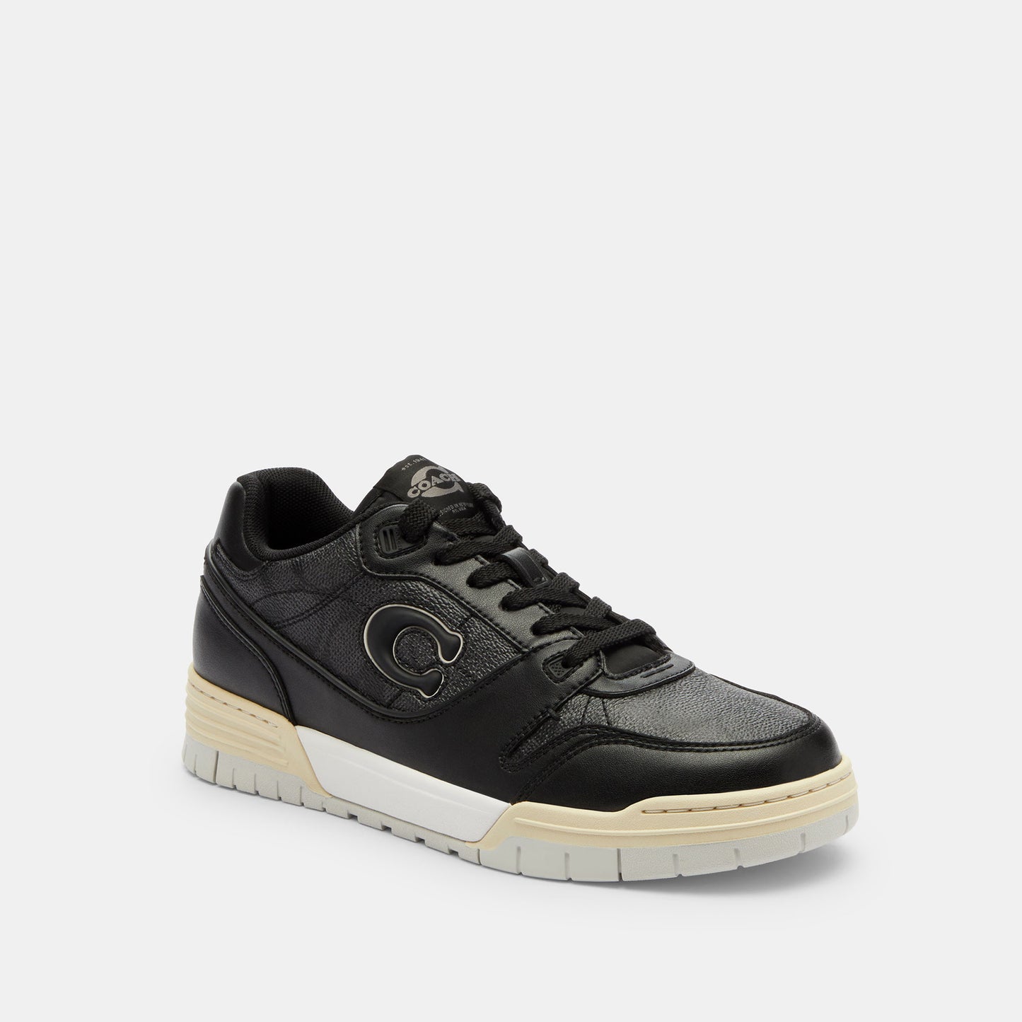 CAQ24-SOHO SNEAKER WITH SIGNATURE CANVAS-Charcoal/Black